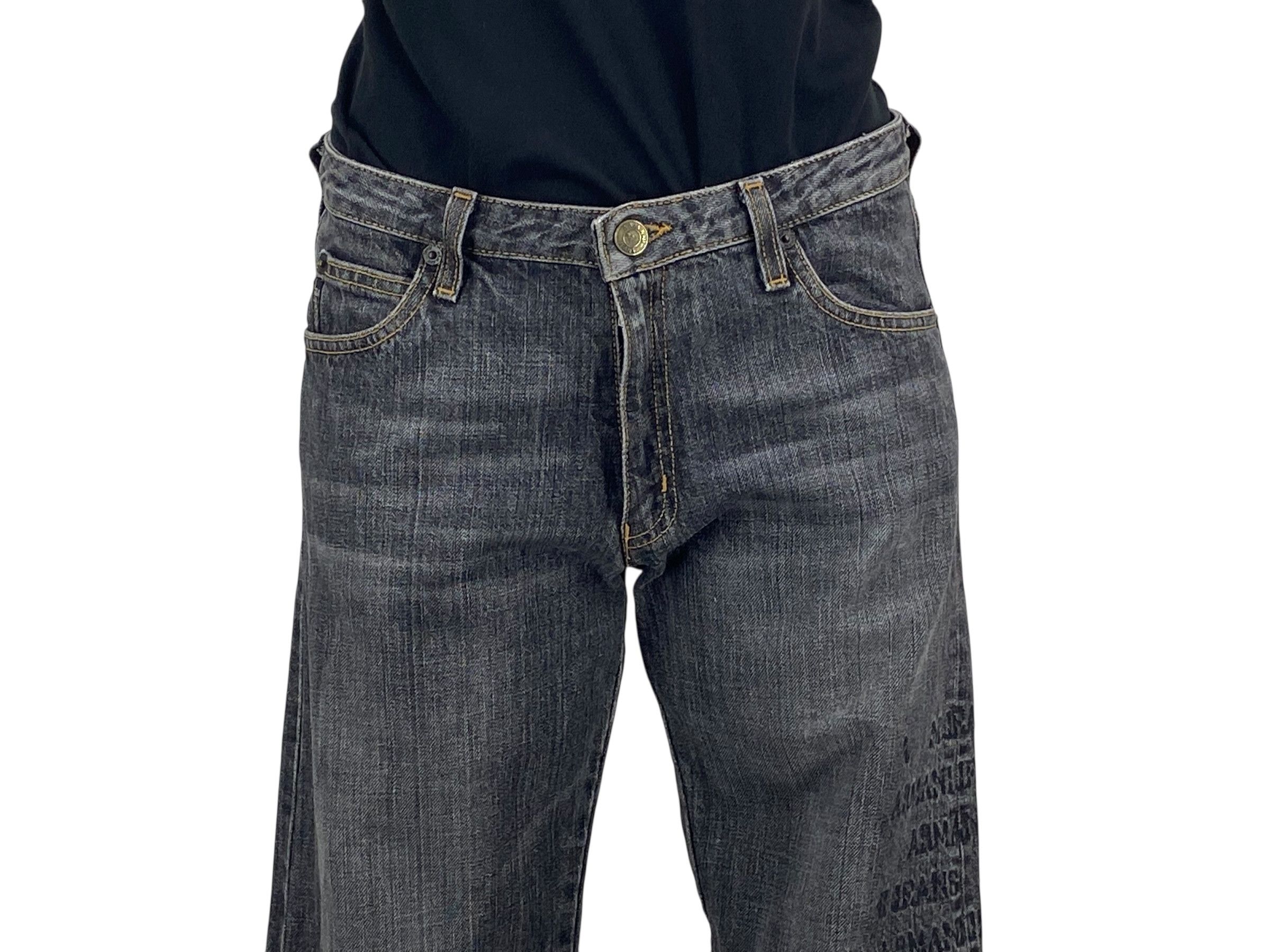 Armani Armani Jeans Distressed Denim Jeans Size US 27 - 3 Thumbnail