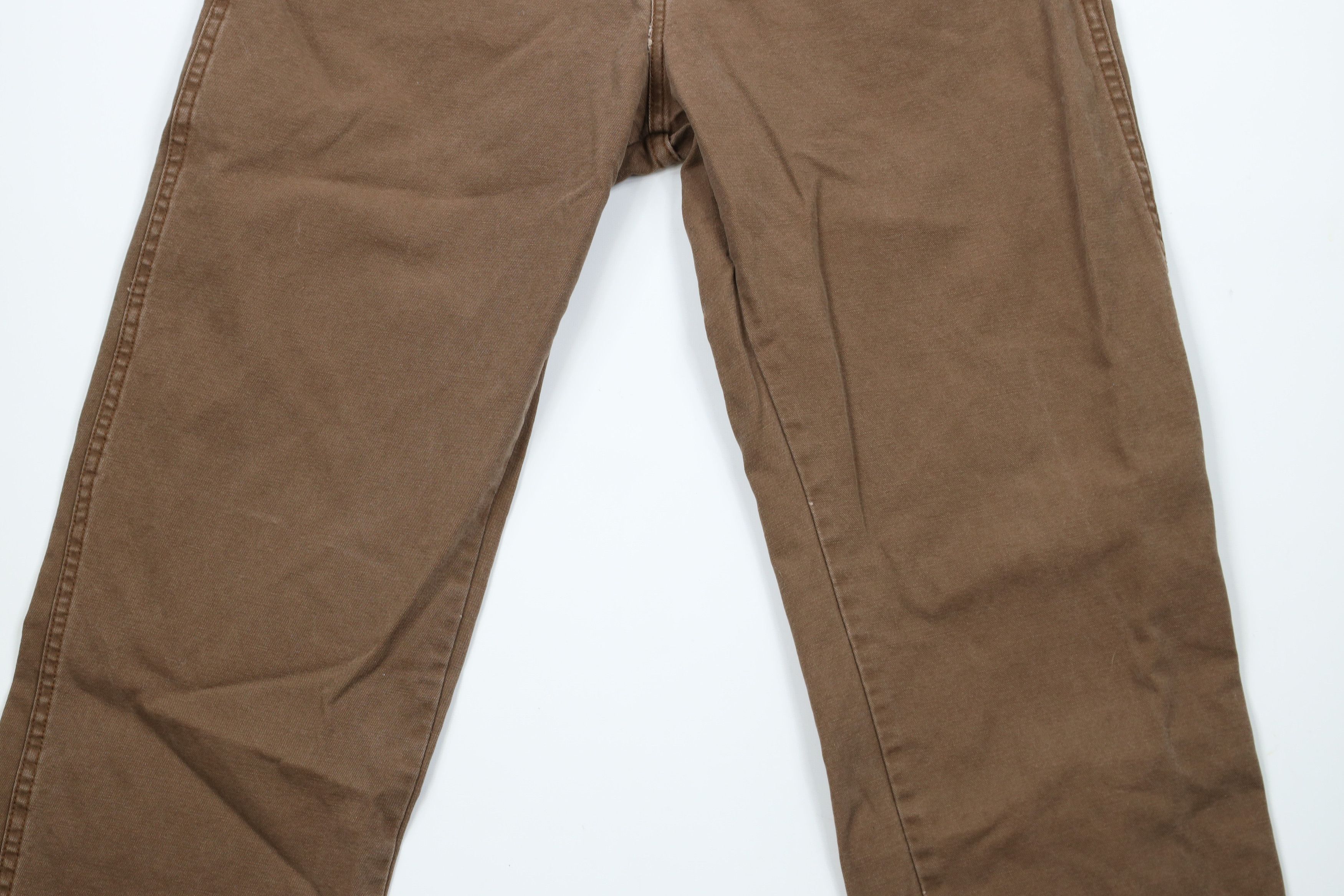 Dickies × Vintage Vintage Dickies Wide Leg Canvas Dungaree Pants Brown Cotton Size US 36 / EU 52 - 3 Thumbnail