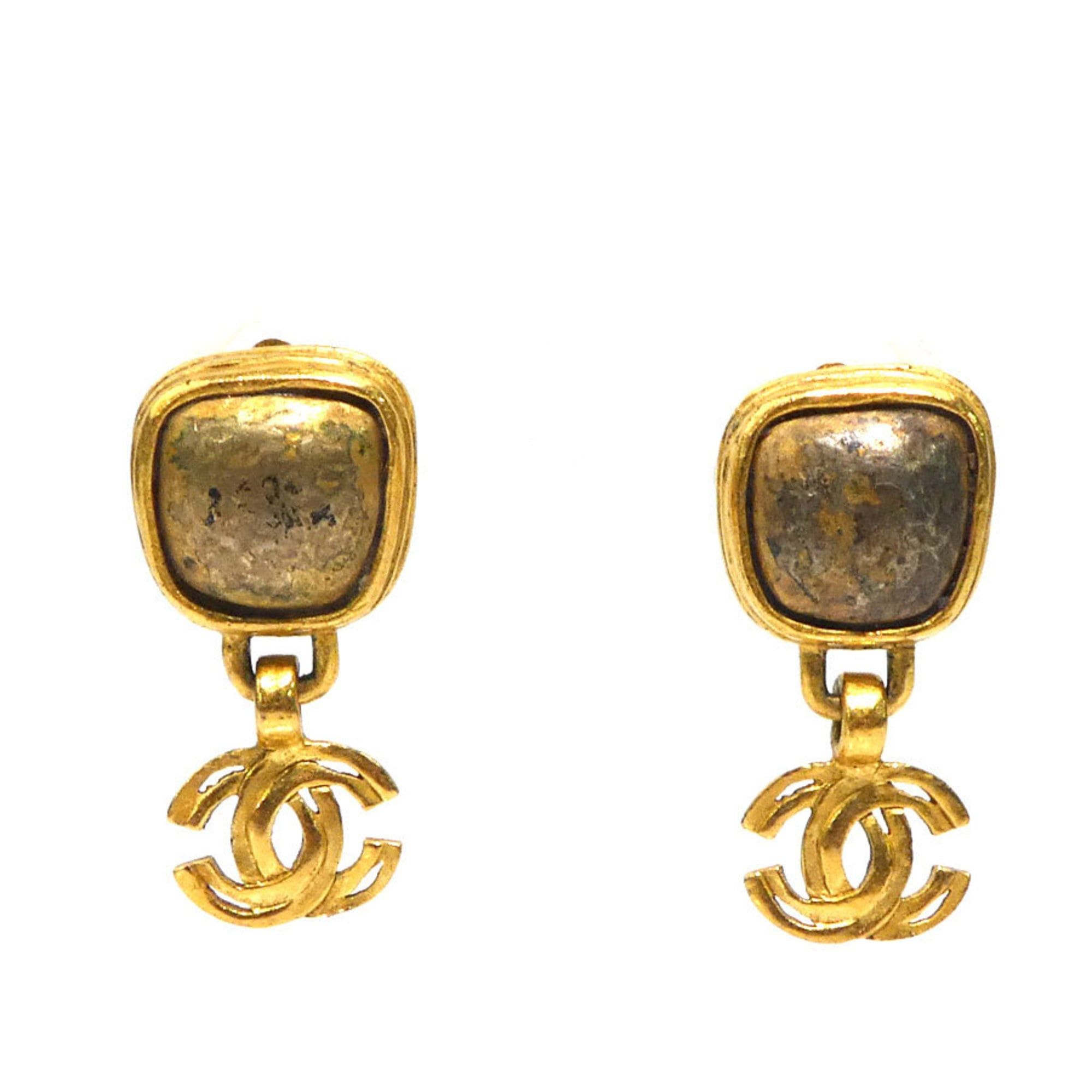 Chanel Chanel earrings, metal, gold, women's, free shipping, h32059a Size ONE SIZE - 1 Thumbnail