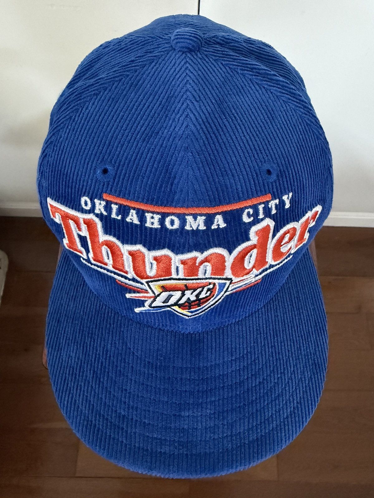 New Era OKC OKLAHOMA CITY THUNDER NEW ERA SNAPBACK HAT NBA CORDUROY Size ONE SIZE - 4 Thumbnail