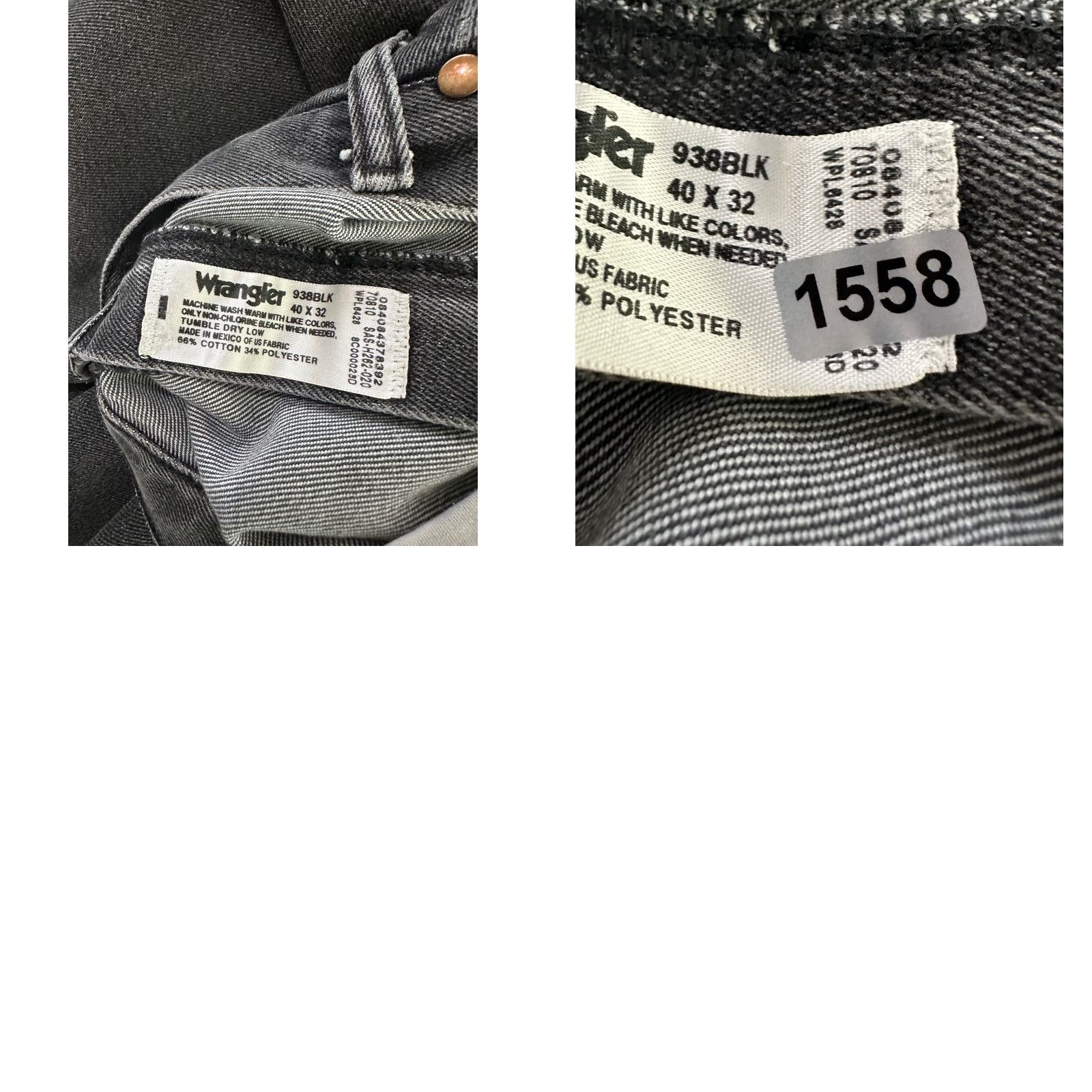 Wrangler Wrangler 938 Jeans Bootcut Slim 38x30 Black 5-Pocket Denim Stretch ACTUAL Slim Fit Cowboys Western Mens Jeans Size US 38 / EU 54 - 9 Thumbnail