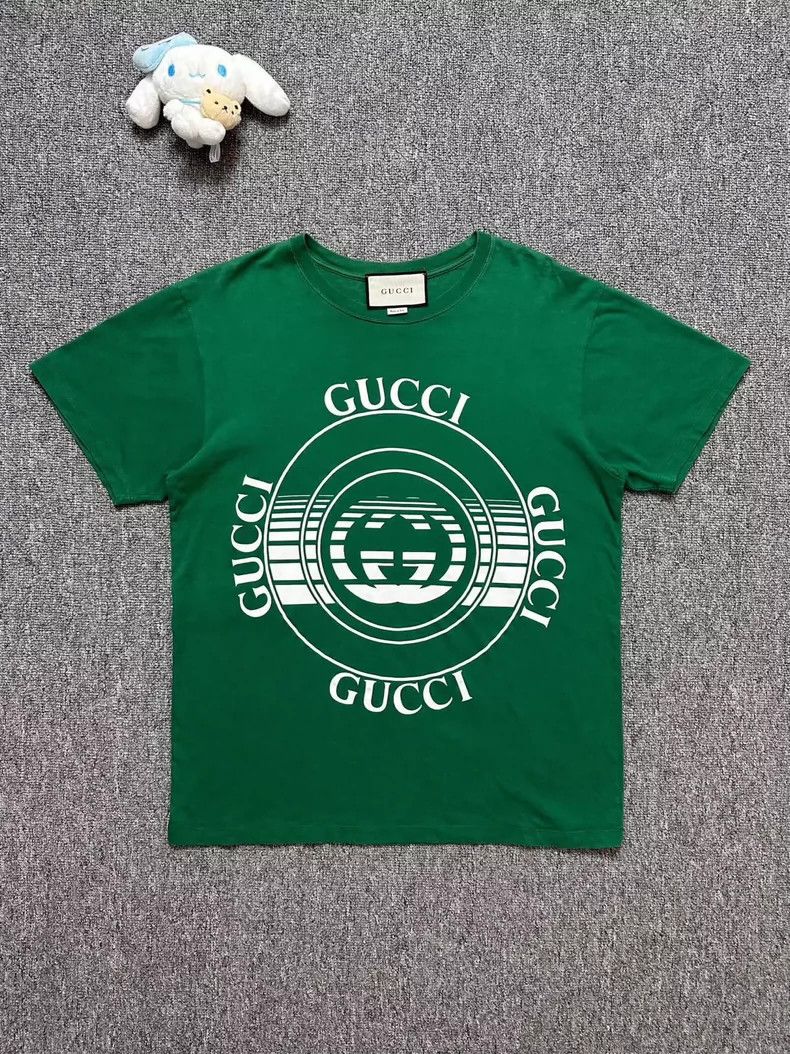GucciGreen double G record letter logo short sleeve 2503-Ne