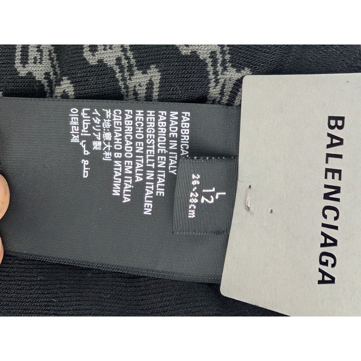 Balenciaga o1rshd1 Size: L / Socks BB Monogram Tennis in Black Size ONE SIZE - 5 Thumbnail