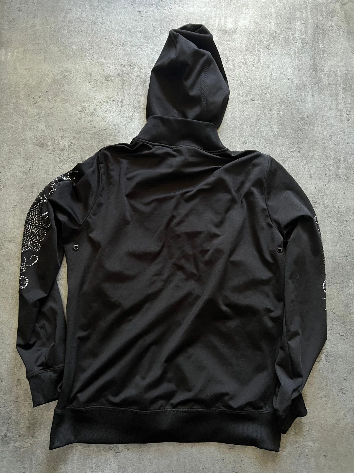 Vintage bcbgmaxazria black avant garde hoodie with crystals goth Size M / US 6-8 / IT 42-44 - 11 Thumbnail
