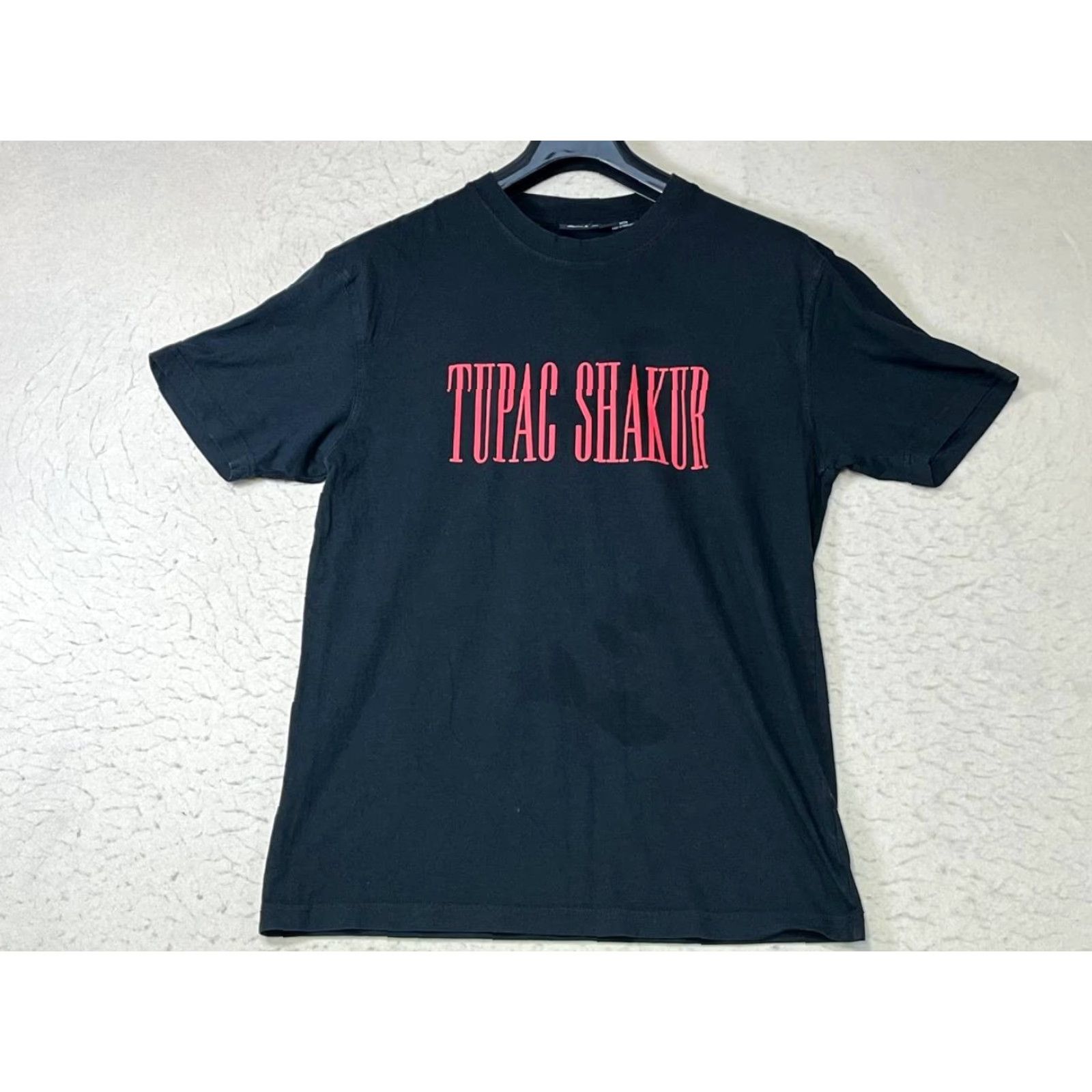 Vintage Tupac Shakur 2PAC Men's T-Shirt Black Graphic Front & Rear Distressed Medium Hip Hop Cotton Crew Neck Short Sleeve Regular 2020-2029 Size US M / EU 48-50 / 2 - 2 Thumbnail