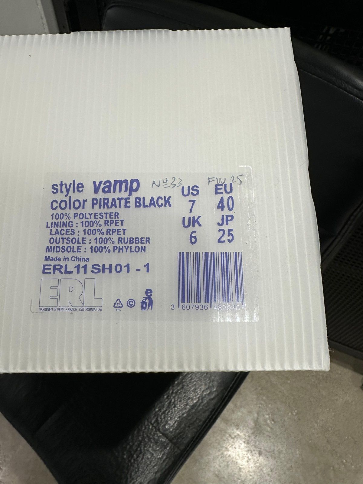 ERL ERL - Vamps Skate Sneaker Black Size US 7 / EU 40 - 6 Thumbnail