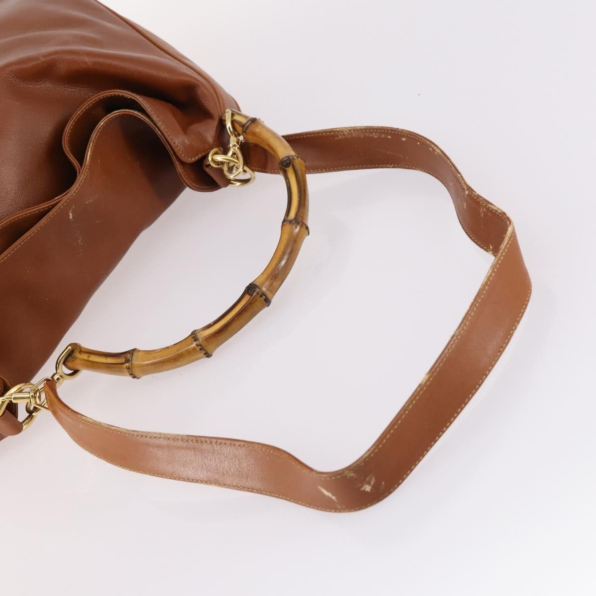 Gucci GUCCI Bamboo Shoulder Bag Leather Brown Gold 001 1781 001 Size ONE SIZE - 7 Thumbnail