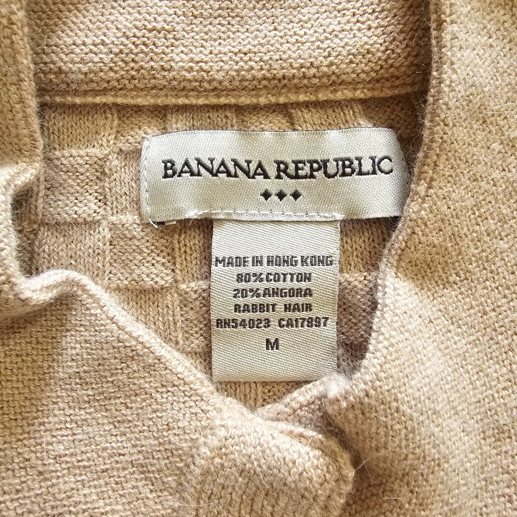 Banana Republic VINTAGE Banana Republic Cardigan Women Medium Beige Angora Grandma Cozy Classic Knit Cardigan Size M / US 6-8 / IT 42-44 - 3 Thumbnail