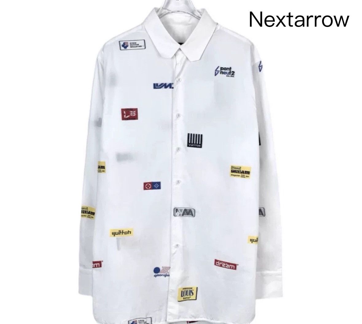 Louis Vuitton Louis Vuitton Lv logo white cotton long sleeved shirt Size US S / EU 44-46 / 1 - 1 Thumbnail