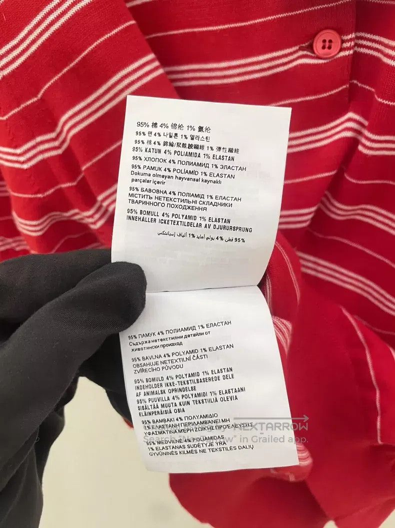 Miu Miu Miu Miu 36 Red striped polo shirt Size S / US 4 / IT 40 - 4 Thumbnail