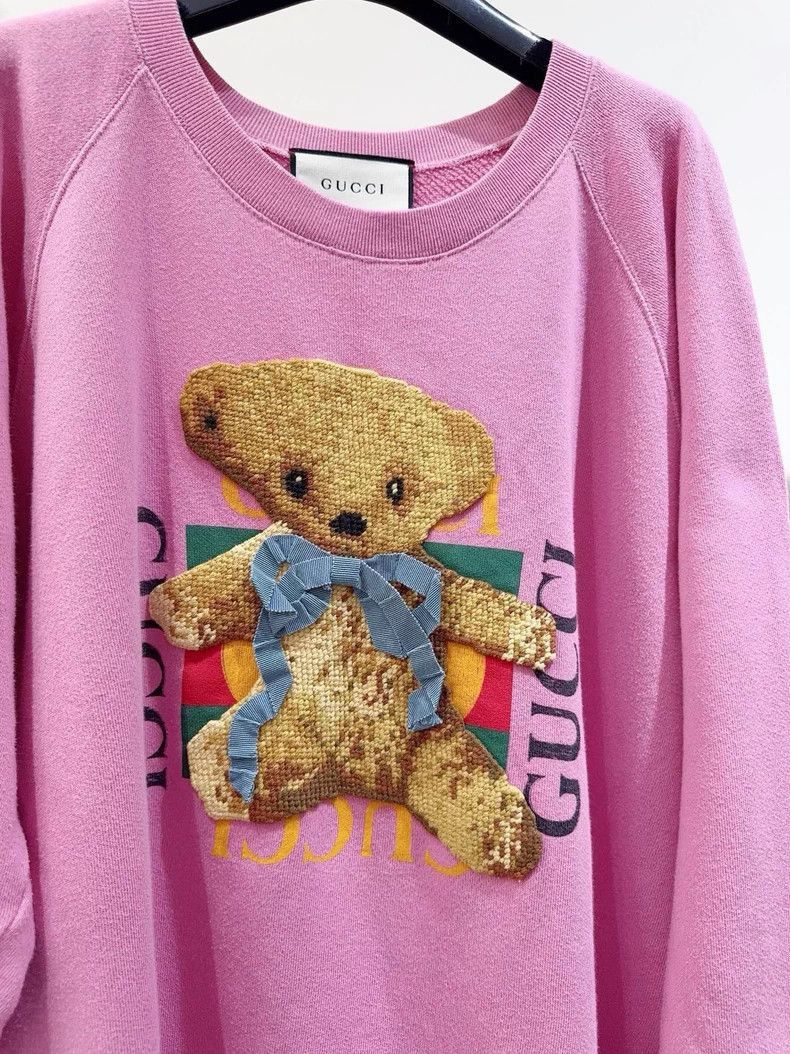 Gucci Gucci Bear Sweatshirt in Pink-2506 Size L / US 10 / IT 46 - 2 Thumbnail