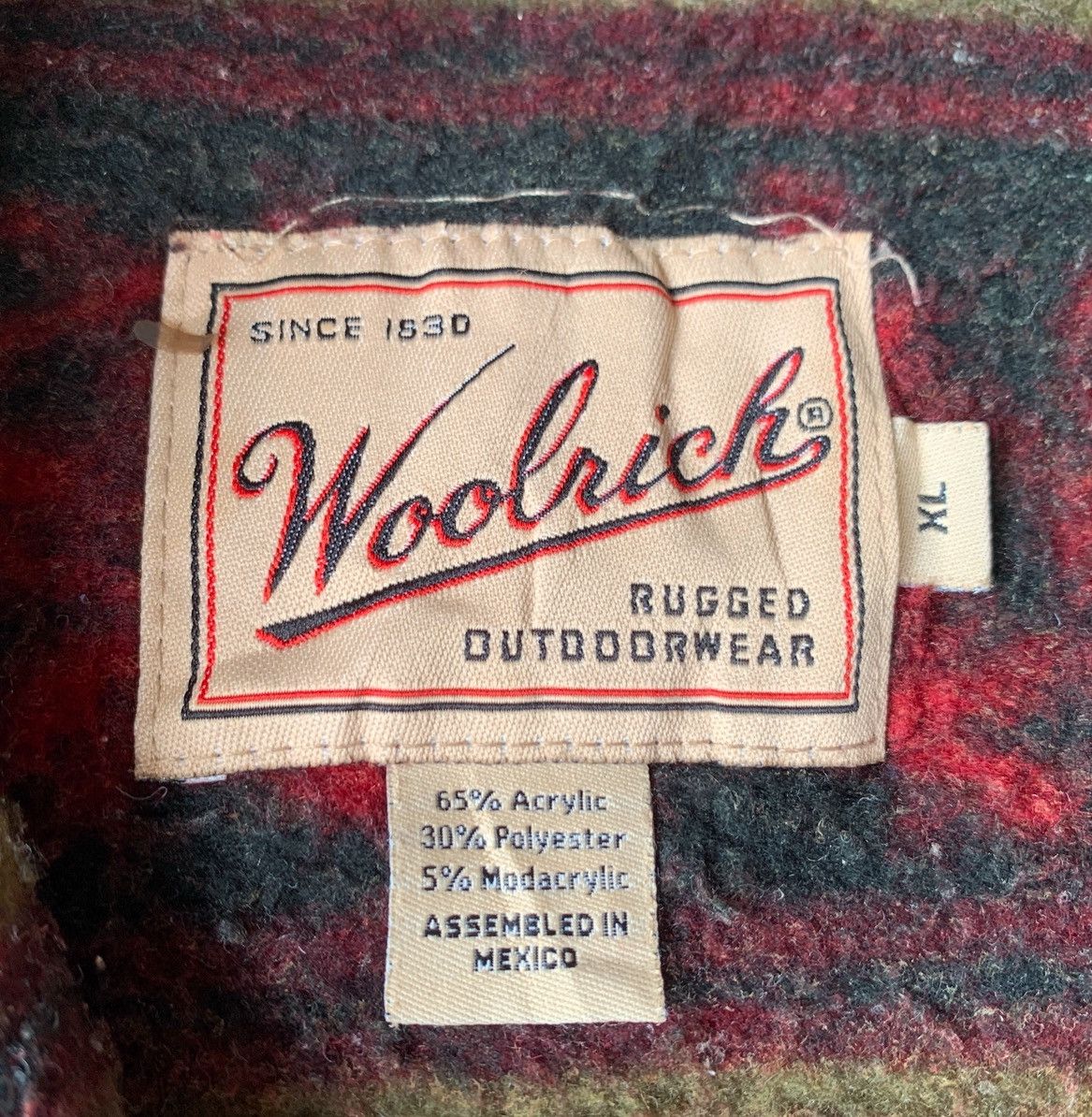 Other Vintage Woolrich Rugged Aztec Fleece Half Zipper Jacket Size US L / EU 52-54 / 3 - 10 Thumbnail