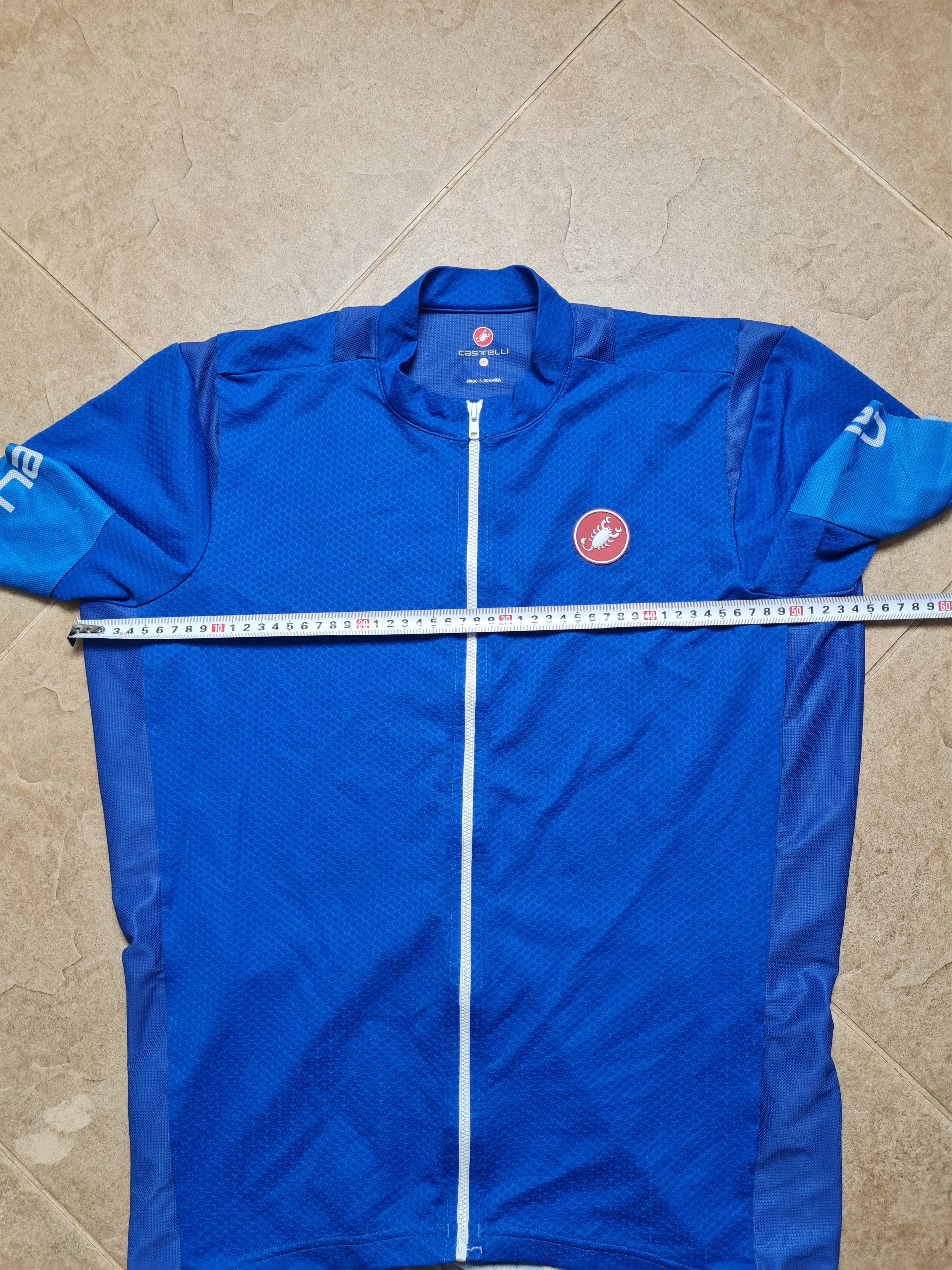 Other Bike Shirt CASTELLI ENTRANTA CYCLING Shirt Blue YKK VISLON Size US XXL / EU 58 / 5 - 3 Thumbnail