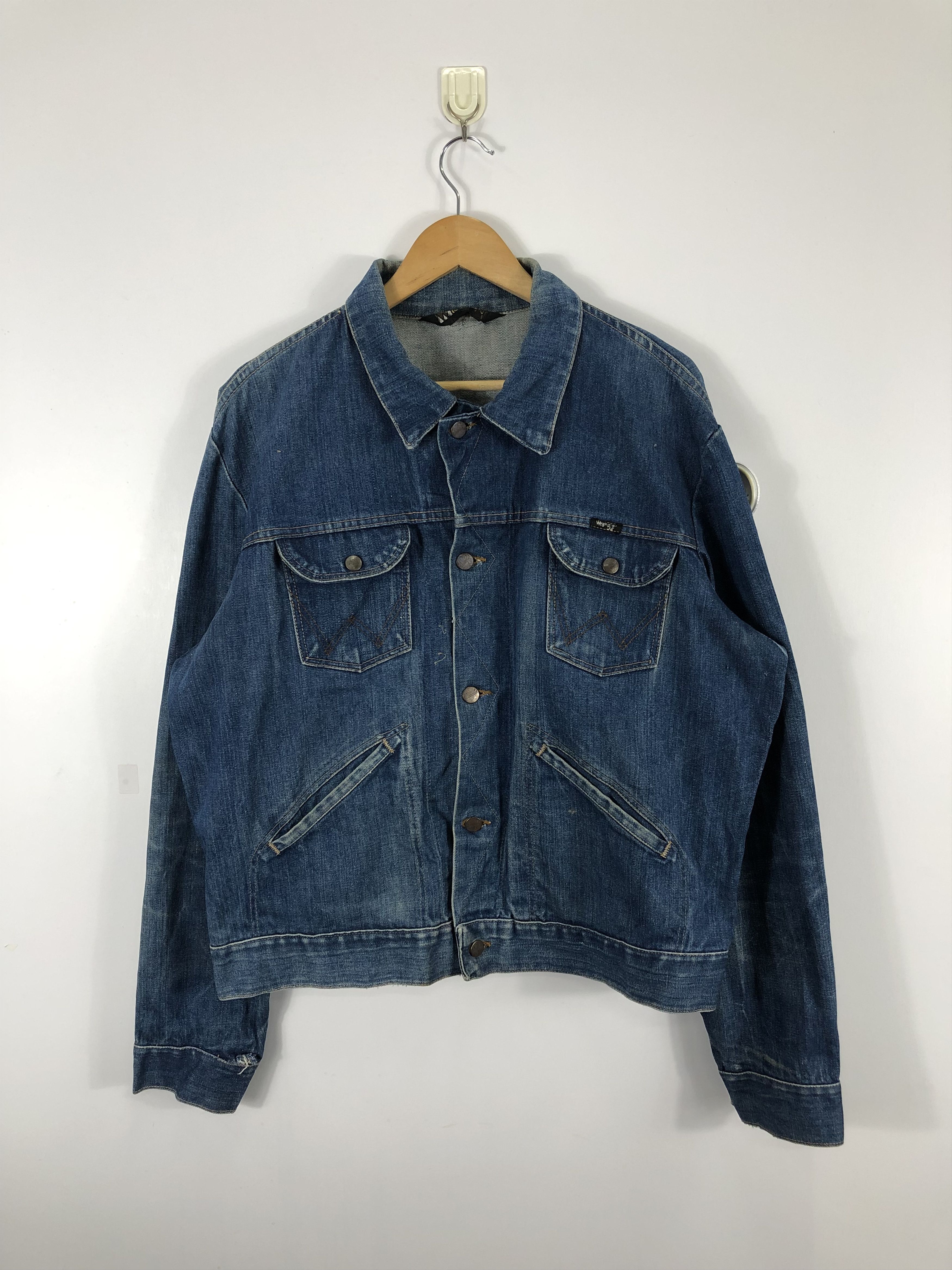 Vintage Vintage 90s Wrangler Denim Jacket J0532 Size US L / EU 52-54 / 3 - 1 Thumbnail