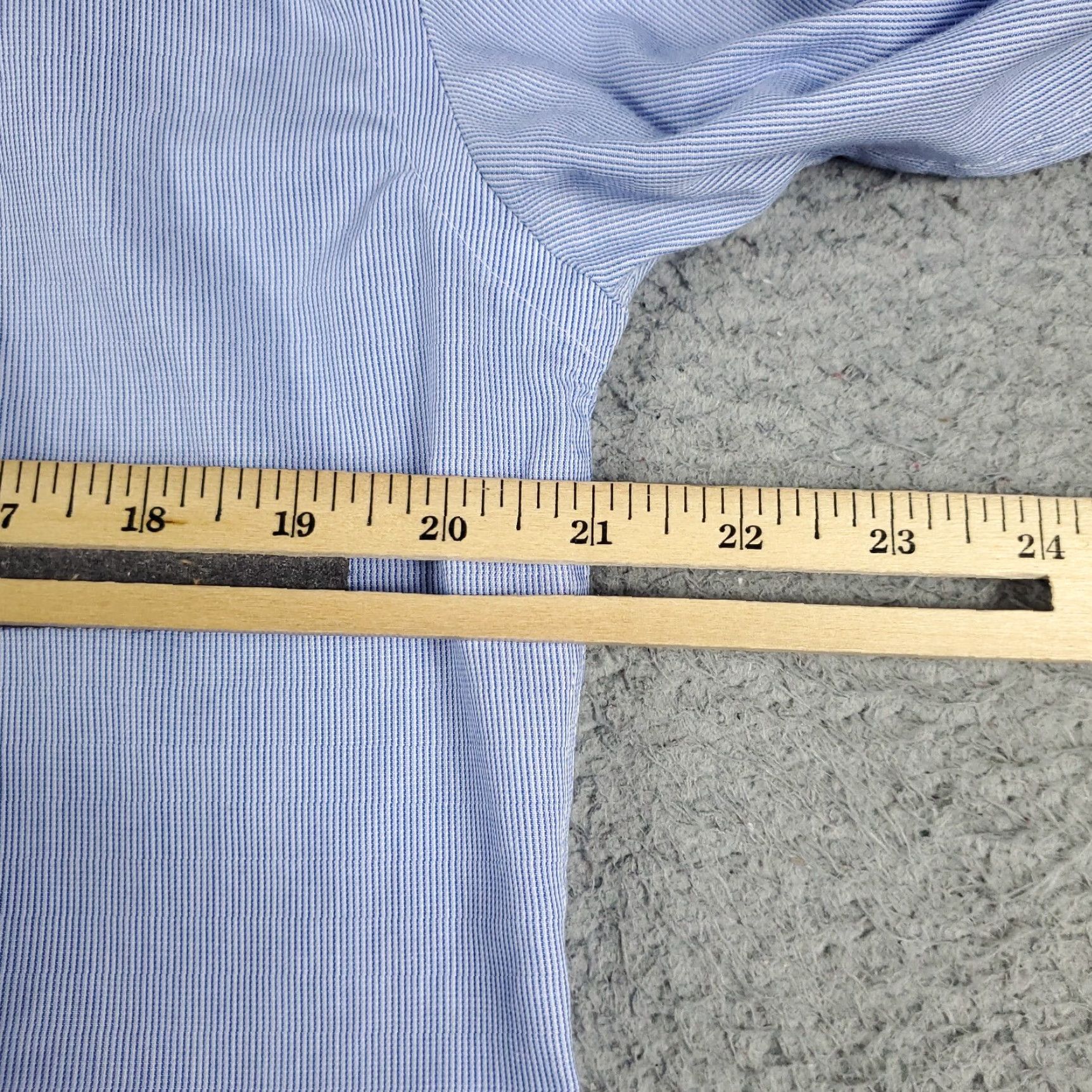 Tommy Hilfiger Tommy Hilfiger Shirt Dress Shirt Mens 15.5 Blue Striped Button Up Long Sleeve Cotton American Preppy Wedding Size 40R - 7 Thumbnail