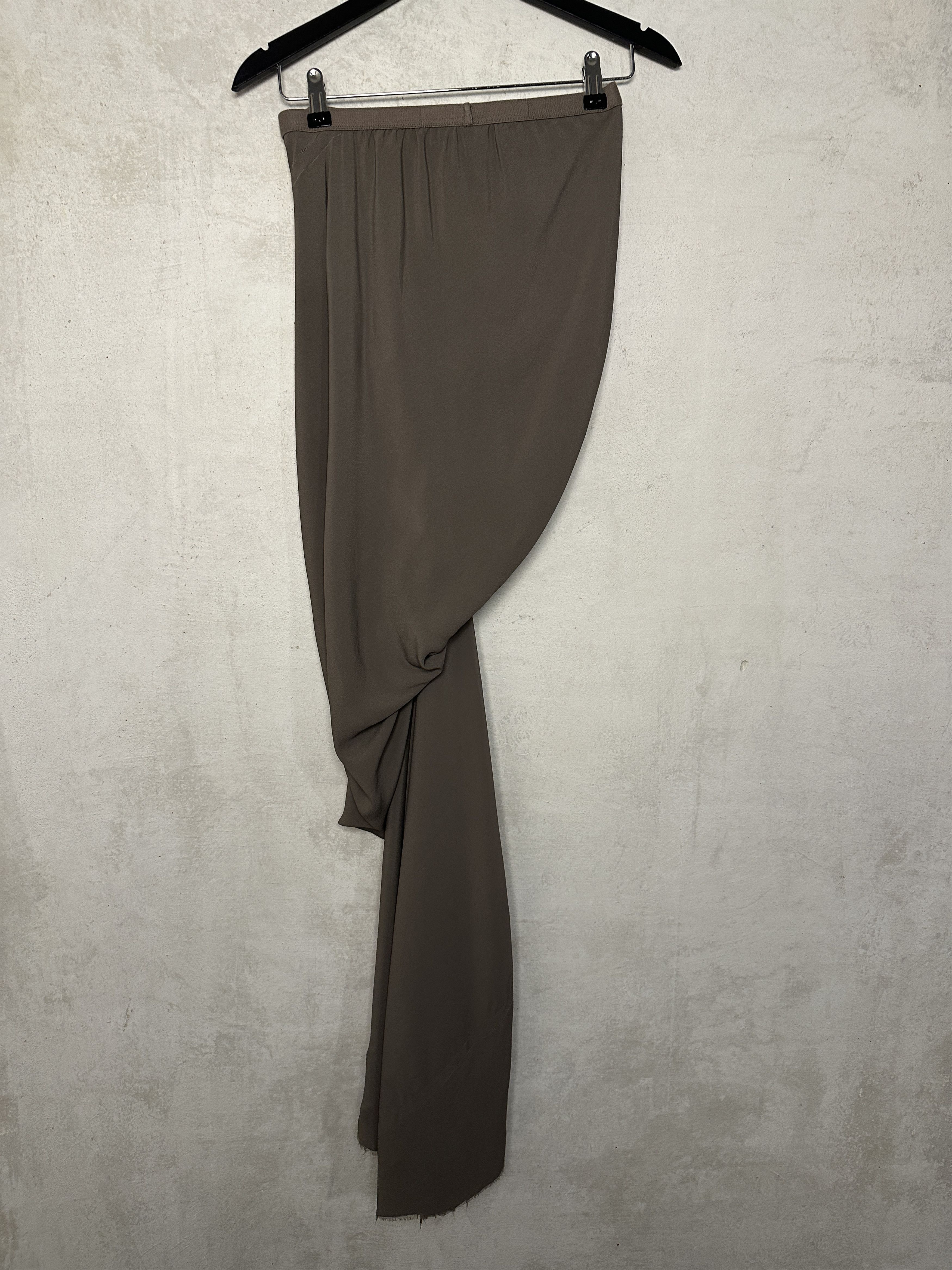 Rick Owens Rick Owens SS20 TECUATL Draped Crepe Maxi Skirt In Black Size 27" / US 4 / IT 40 - 3 Thumbnail
