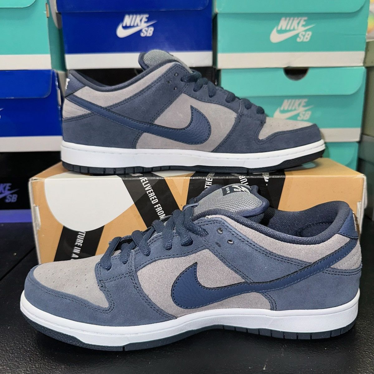 Nike Size 10.5 - Nike SB Dunk Low Pro Thunder Blue Cool Grey 2012 Size US 10.5 / EU 43-44 - 2 Thumbnail