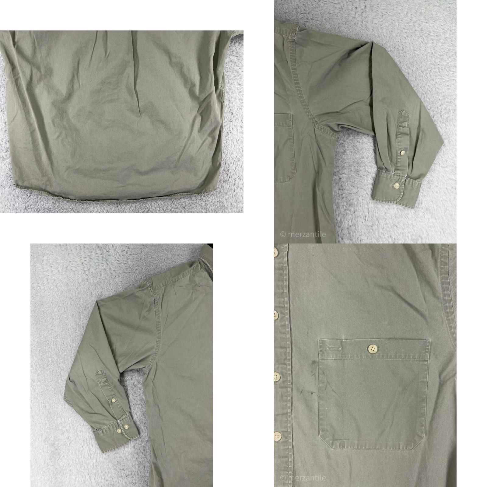 Club Room Club Room Shirt Mens 15.5 Green 100% Cotton Twill Button Up Long Sleeve Workwear Size US M / EU 48-50 / 2 - 8 Thumbnail