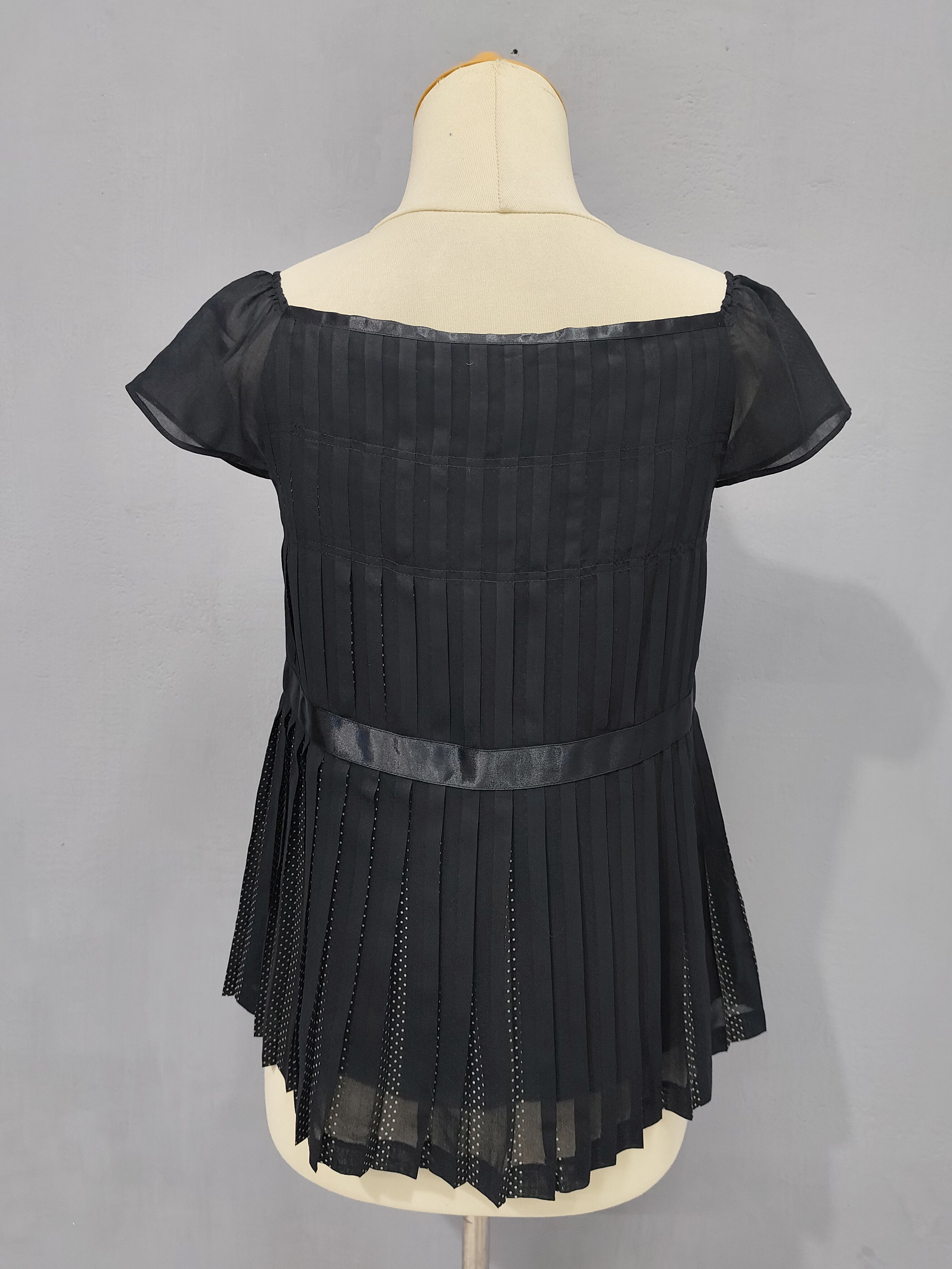 Issey Miyake 🇯🇵 Kumikyoku By Issey Co Pleated Sheer Babydoll Top Size M / US 6-8 / IT 42-44 - 4 Thumbnail