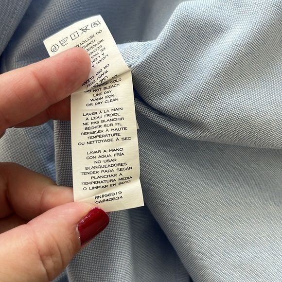 Marc Jacobs Marc Jacobs Bishop Embroidered Oxford Shirt Blue Long Sleeve Size S / US 4 / IT 40 - 15 Thumbnail
