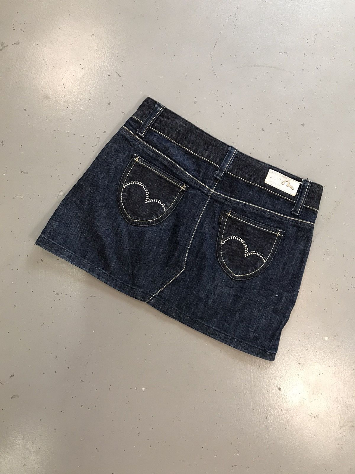 Japanese Brand × Vintage Vintage Evisu inspired seagull stone embroidered miniskirt Size 30" / US 8 / IT 44 - 9 Thumbnail