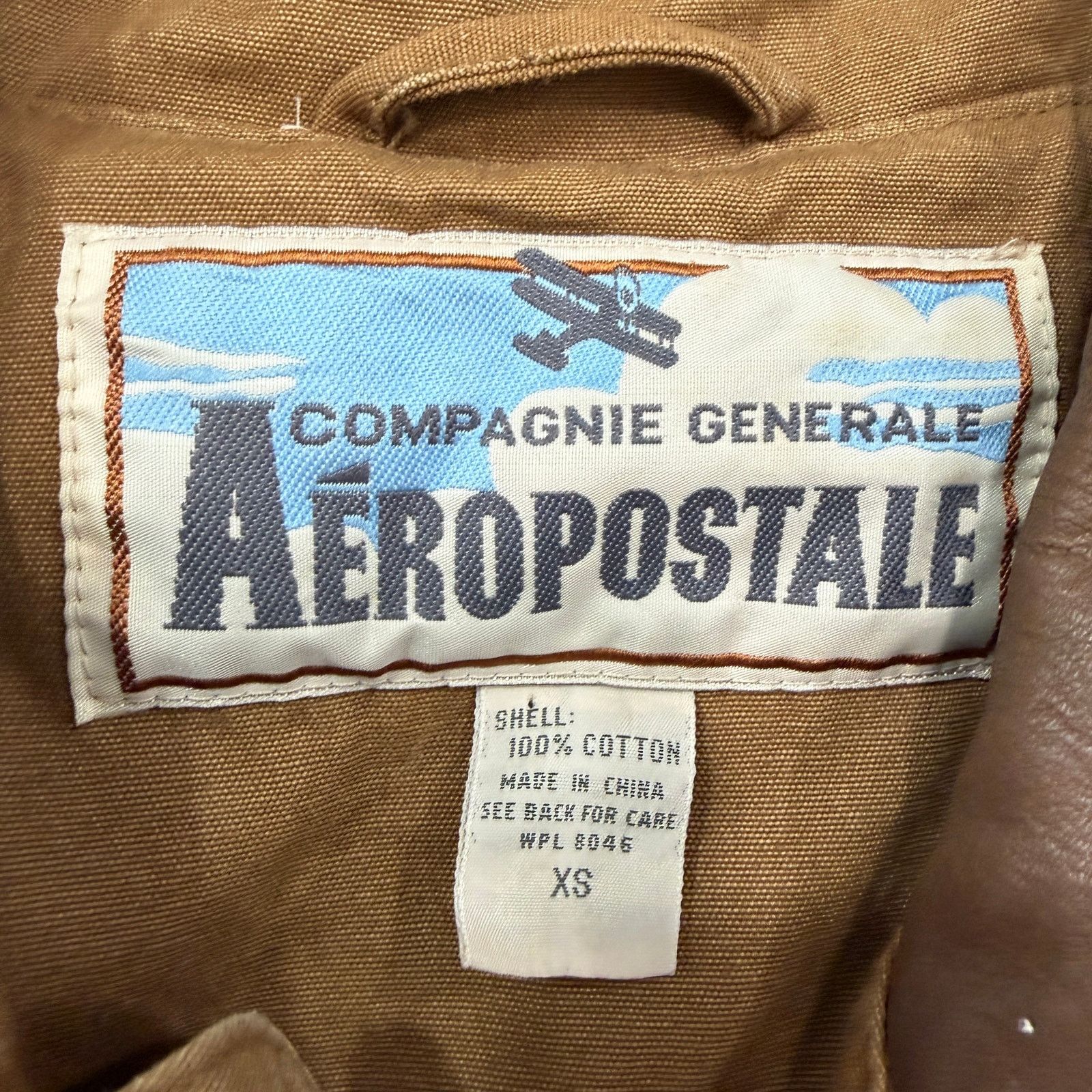Aeropostale Vintage Aeropostale Chore Long Coat Extra Small Tan 80s Size US XS / EU 42 / 0 - 4 Thumbnail