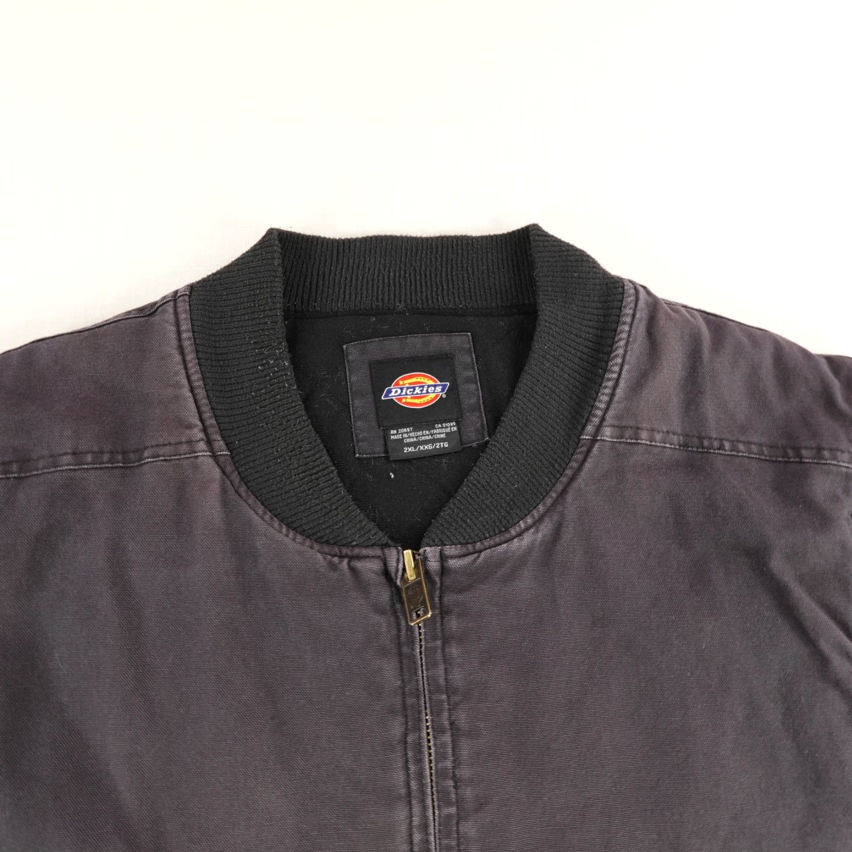 Dickies Dickies Vest Mens 2XL Black Canvas Quilt Lined Full Zip Workwear Utility Vest Size US XXL / EU 58 / 5 - 3 Thumbnail