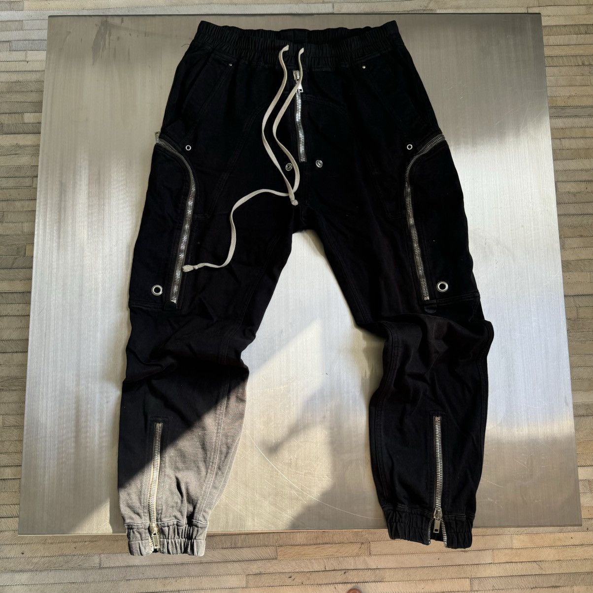 Rick Owens Rick Owens bauhaus cargo sweatpants in black 52 | Grailed
