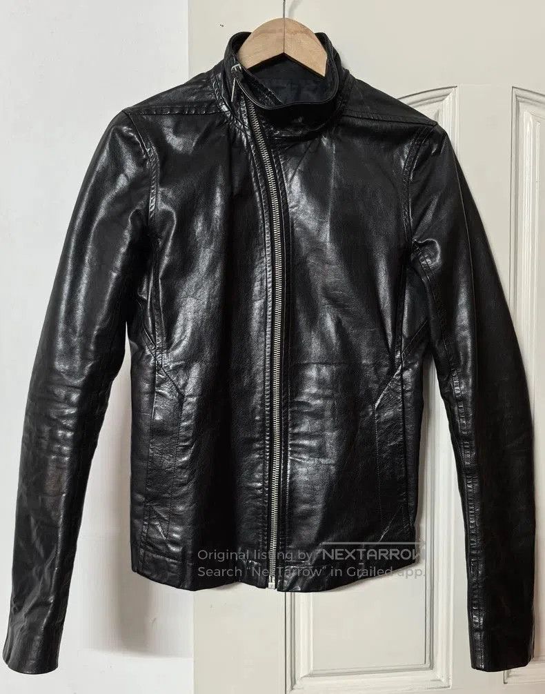 Classic Rick Owens Black Leather Jacket-
