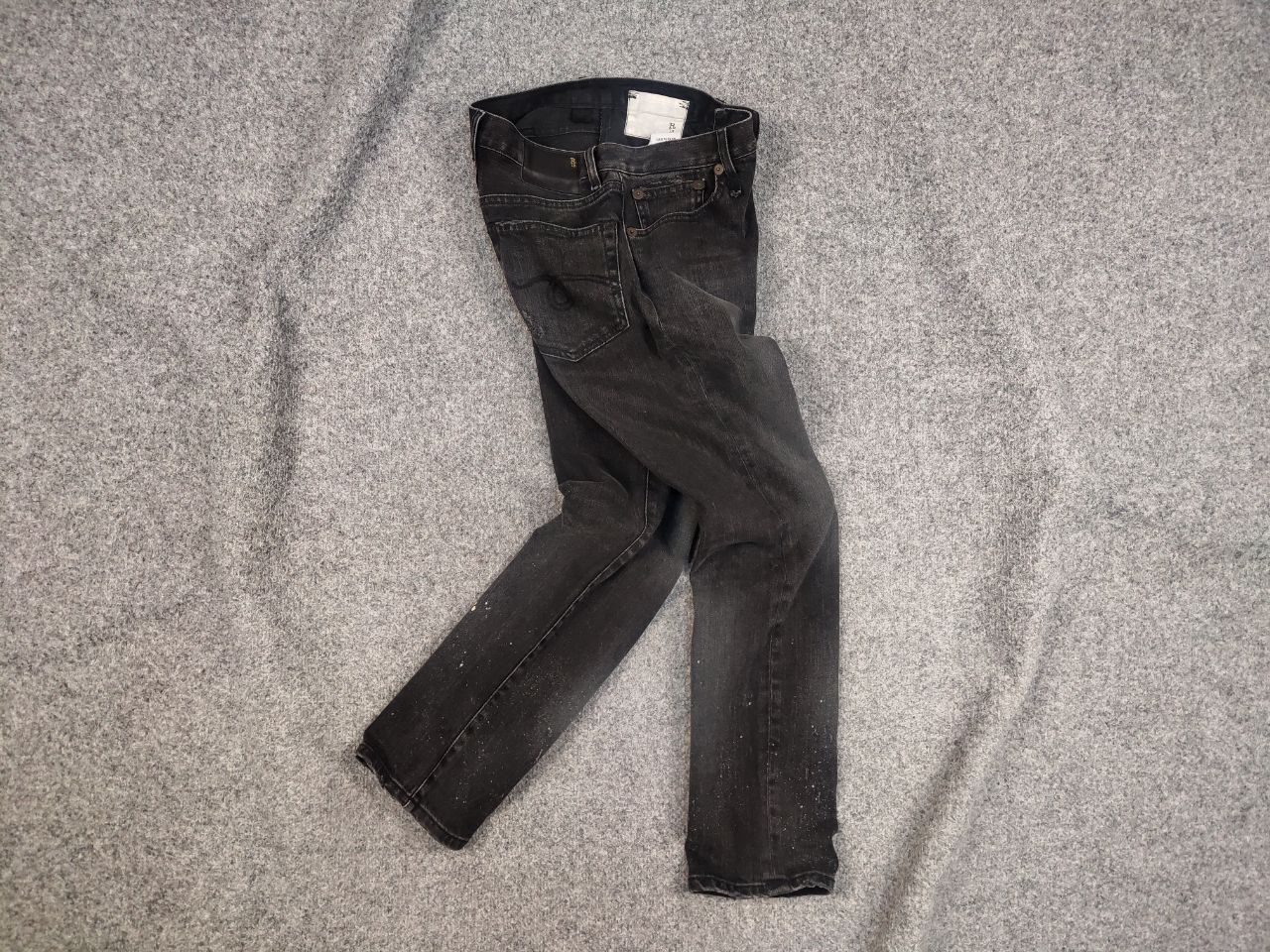 R13 R13 Stove Pipe Japanese Denim Design Paint straight Jeans Size 26" / US 2 / IT 38 - 1 Thumbnail