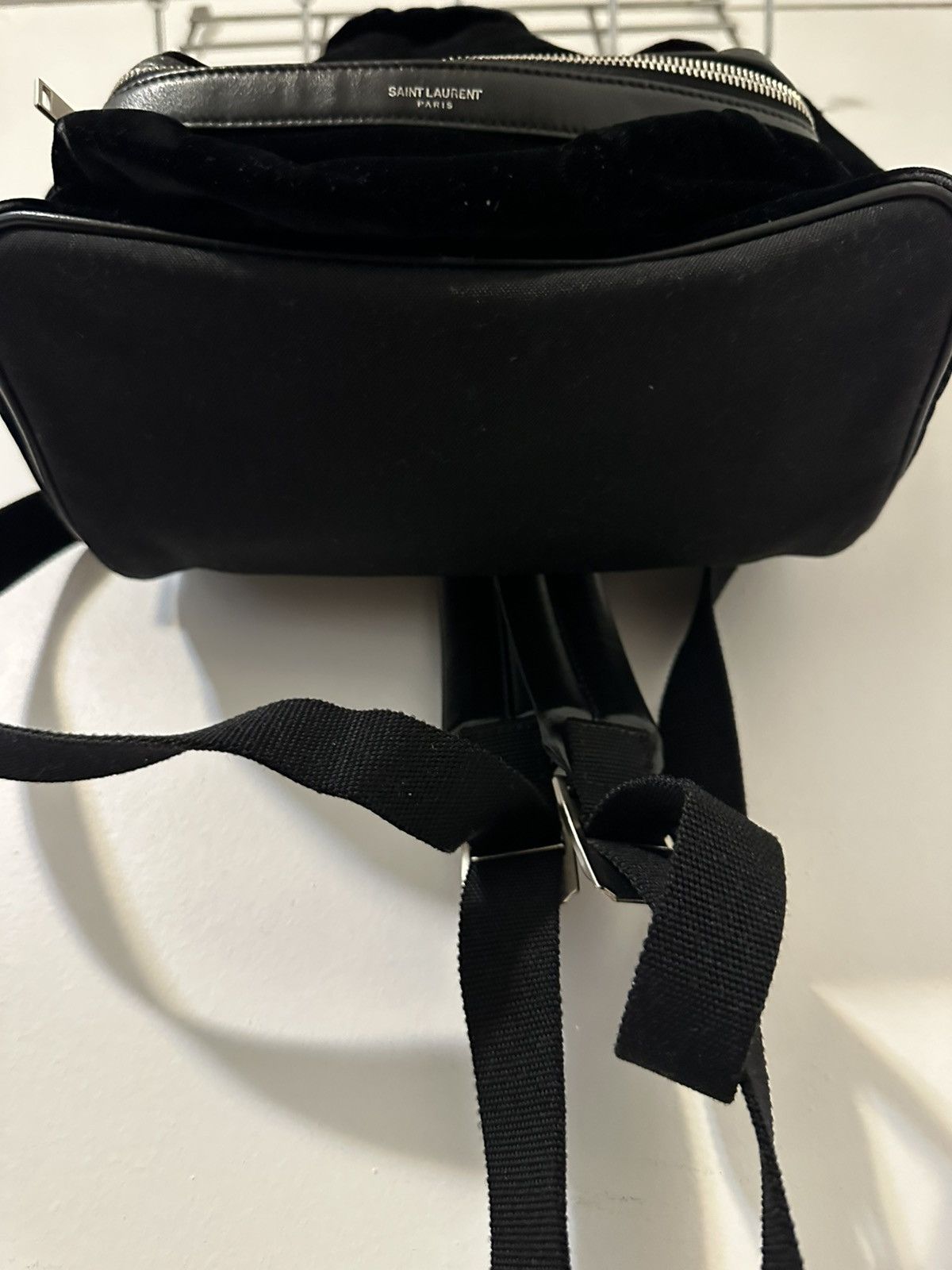 Saint Laurent Paris Saint Laurent Velour Mini City Backpack Size ONE SIZE - 3 Thumbnail