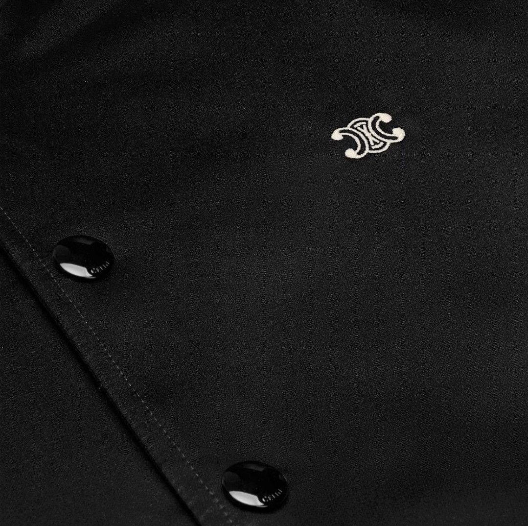 Celine Teddy Satin Varsity Jacket Size US L / EU 52-54 / 3 - 3 Thumbnail