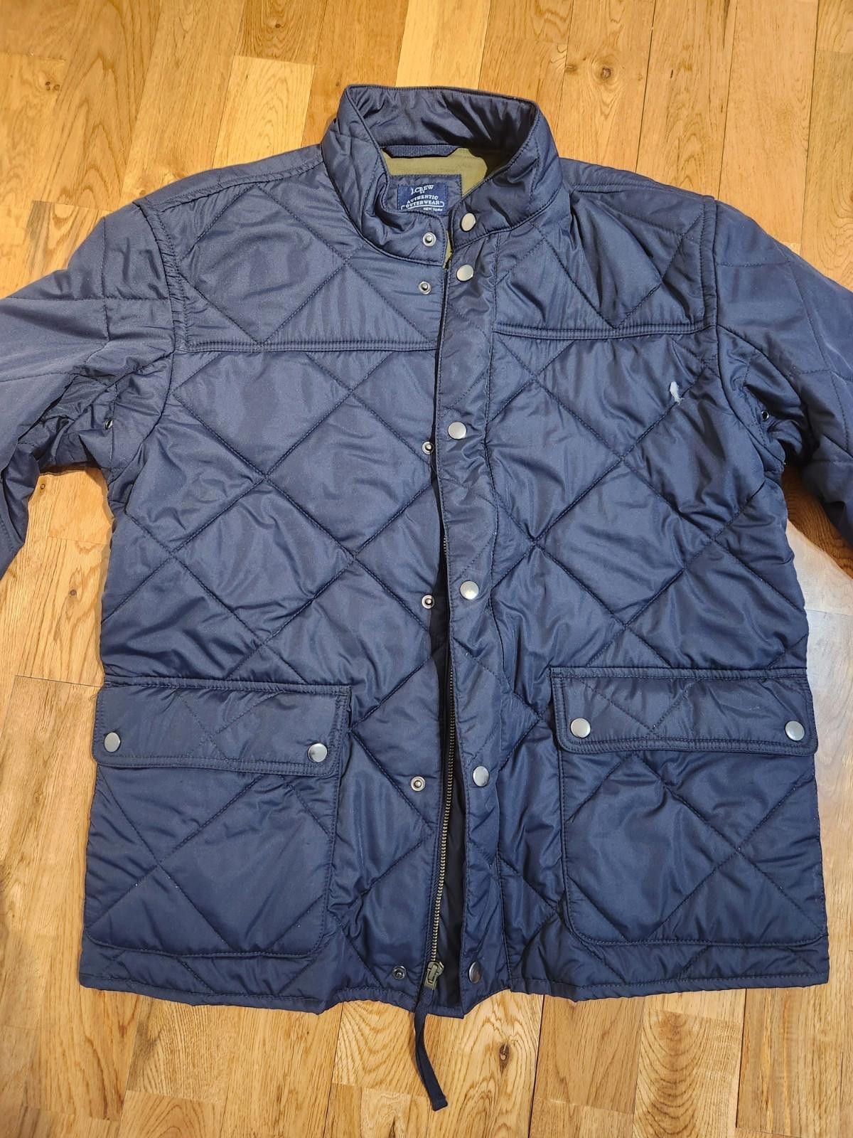 J.Crew Mens Spring Jacket J.Crew Quilted in Navy ~ Size Large Size L / US 10 / IT 46 - 1 Thumbnail