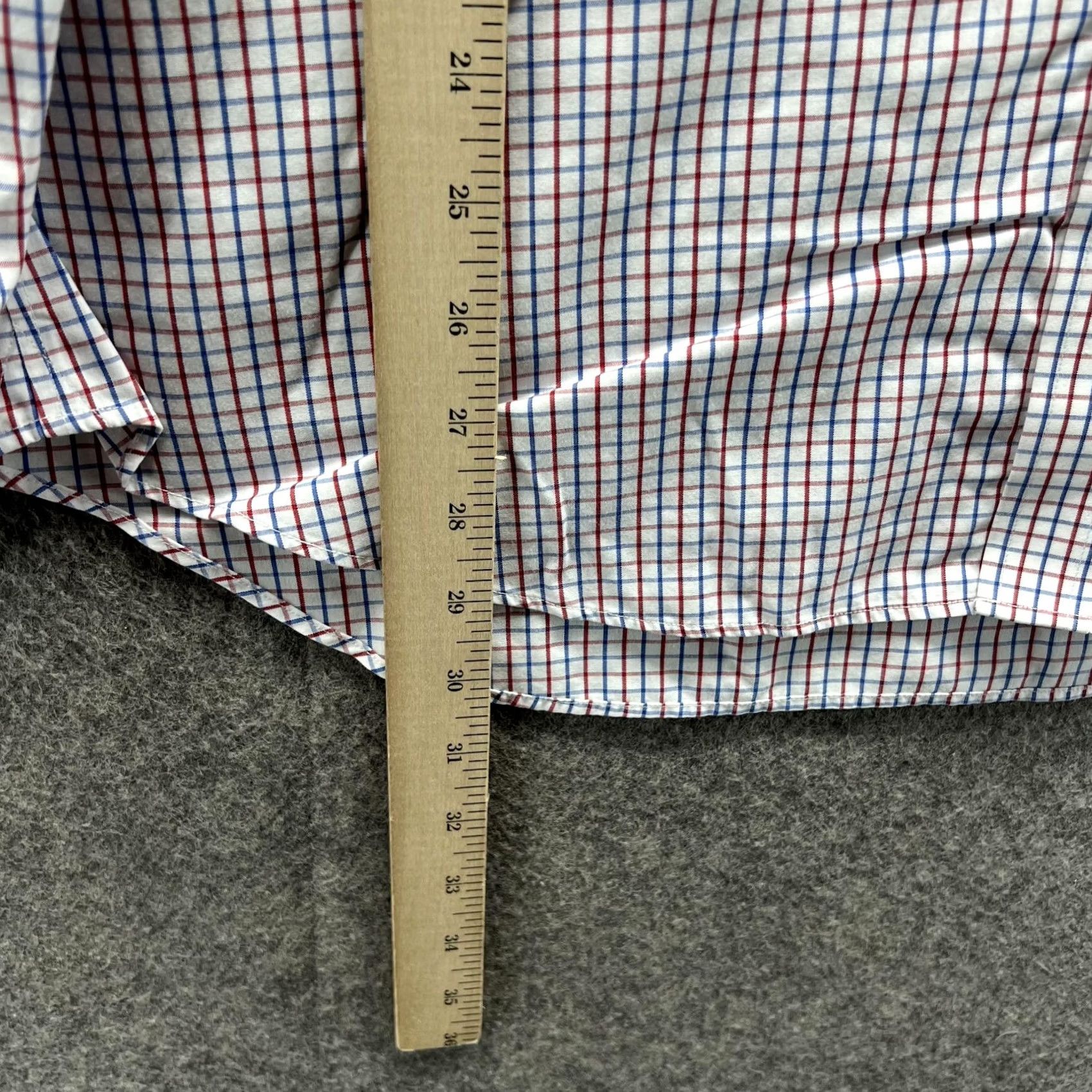 Banana Republic Banana Republic Shirt Men Medium White Red Casual Button Down Check Non Iron Regular Sleeve Long Sleeve/Collar-Down Button-Up Size US M / EU 48-50 / 2 - 4 Thumbnail
