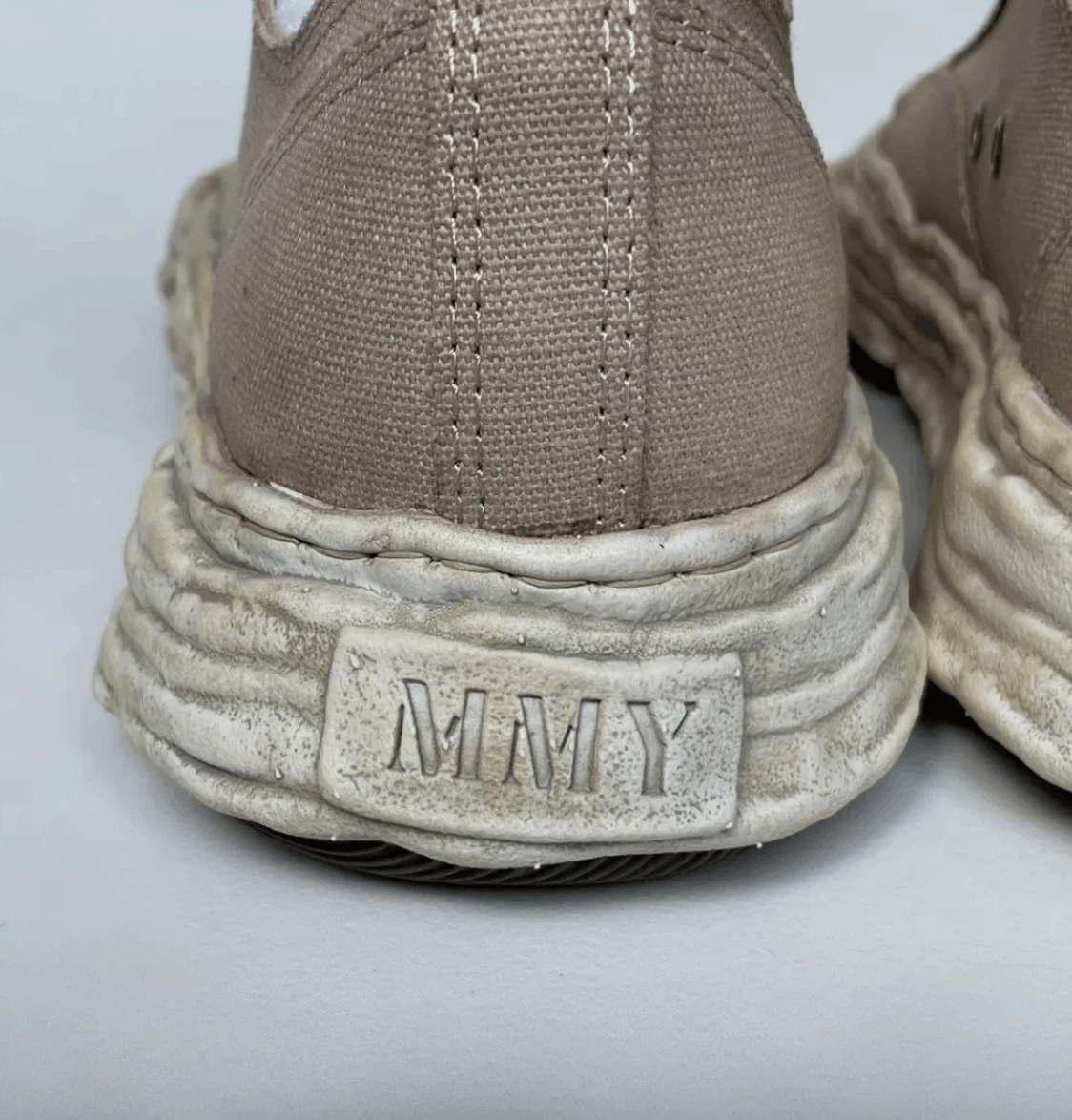 Maison MIHARA YASUHIRO Over Dyed Tan Canvas ‘Peterson’ Trainers Size US 12 / EU 45 - 9 Thumbnail