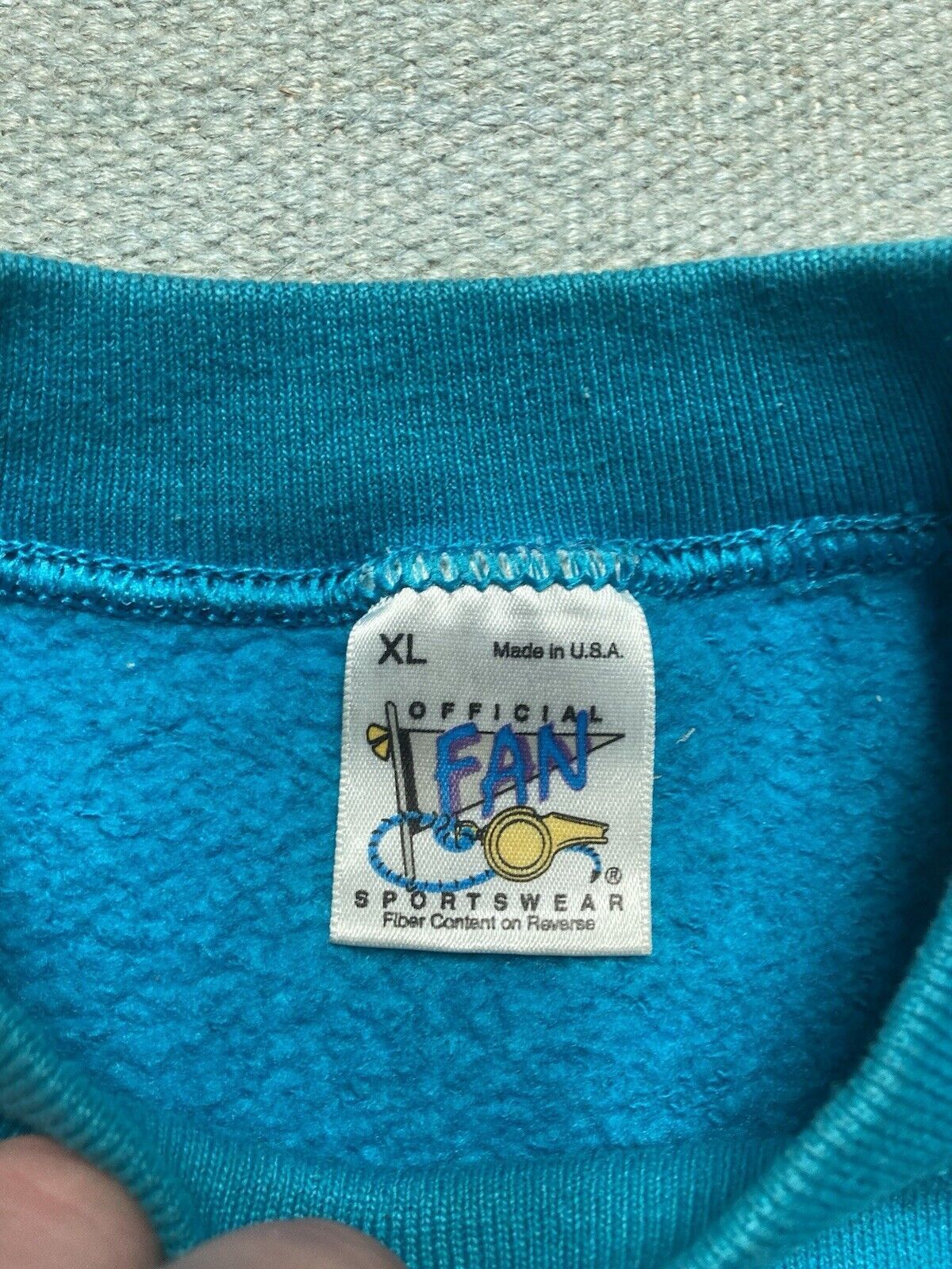 Vintage Vtg 90s crewneck sweatshirt blank plain pullover adult XL Size US XL / EU 56 / 4 - 5 Thumbnail