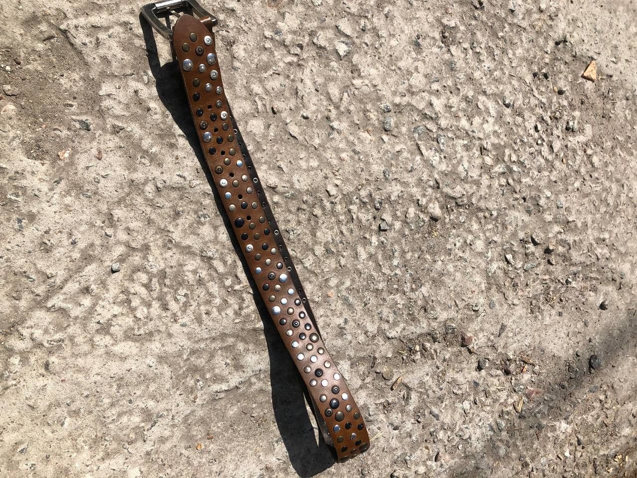 Japanese Brand Vintage Retro Leather Belt Designer Metal Punk Rock Y2K 90s Size ONE SIZE - 6 Thumbnail