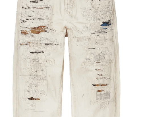 Maison Margiela × Supreme Supreme MM6 Margiela Distressed Loose Fit Selvedge Jean Size US 34 / EU 50 - 2 Thumbnail