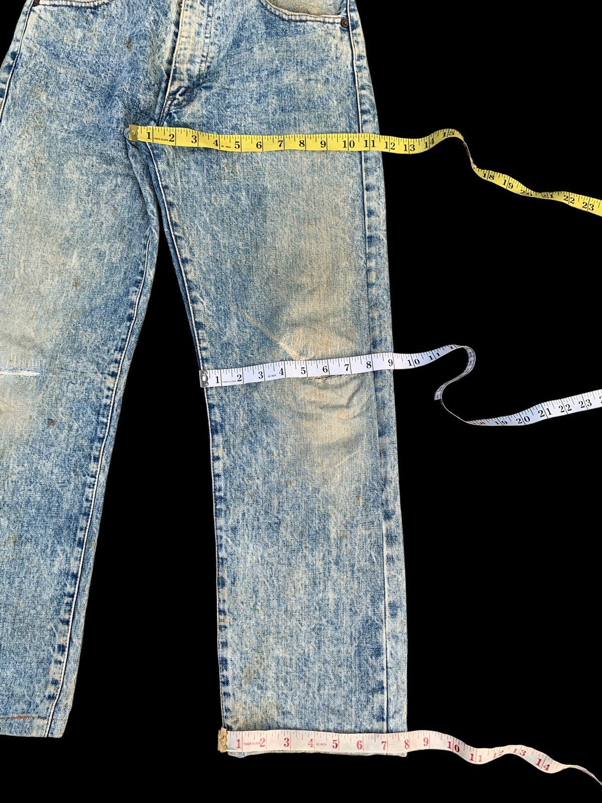 Kapital VINTAGE LEVI'S 502x SELVEDGE BIG E ASICWASH DISTRESSED DENIM Size US 28 / EU 44 - 21 Thumbnail