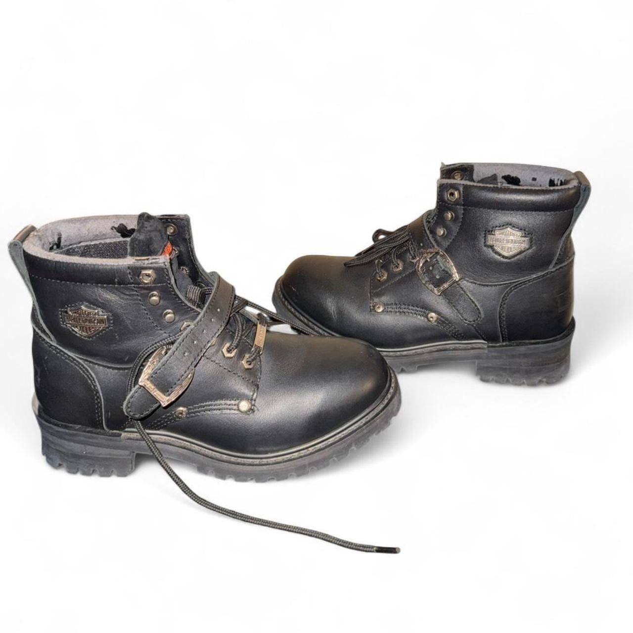 Harley Davidson Harley-Davidson® Faded Glory Black Leather Boots D81024 Size US 10 / IT 40 - 1 Thumbnail