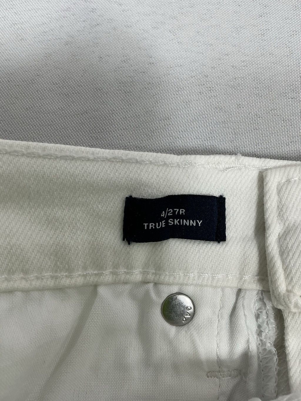 Gap Womans Gap Denim True Skinny White Jeans Size 4/27R Size 27" / US 4 / IT 40 - 4 Thumbnail