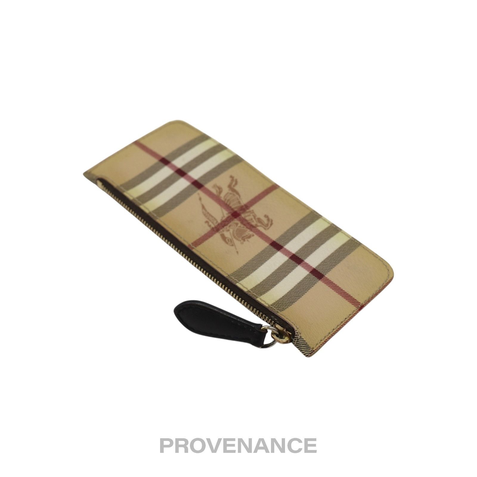Burberry 🔴 Burberry Zip Pouch - Haymarket Check Chocolate Brown Size ONE SIZE - 3 Thumbnail
