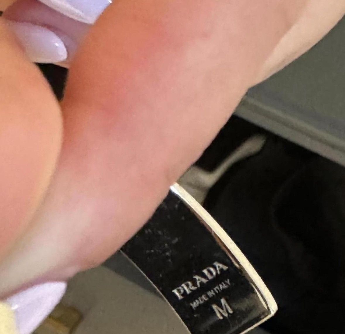 Prada Prada Triangle Logo Charm Cuff Bracelet Size ONE SIZE - 3 Thumbnail