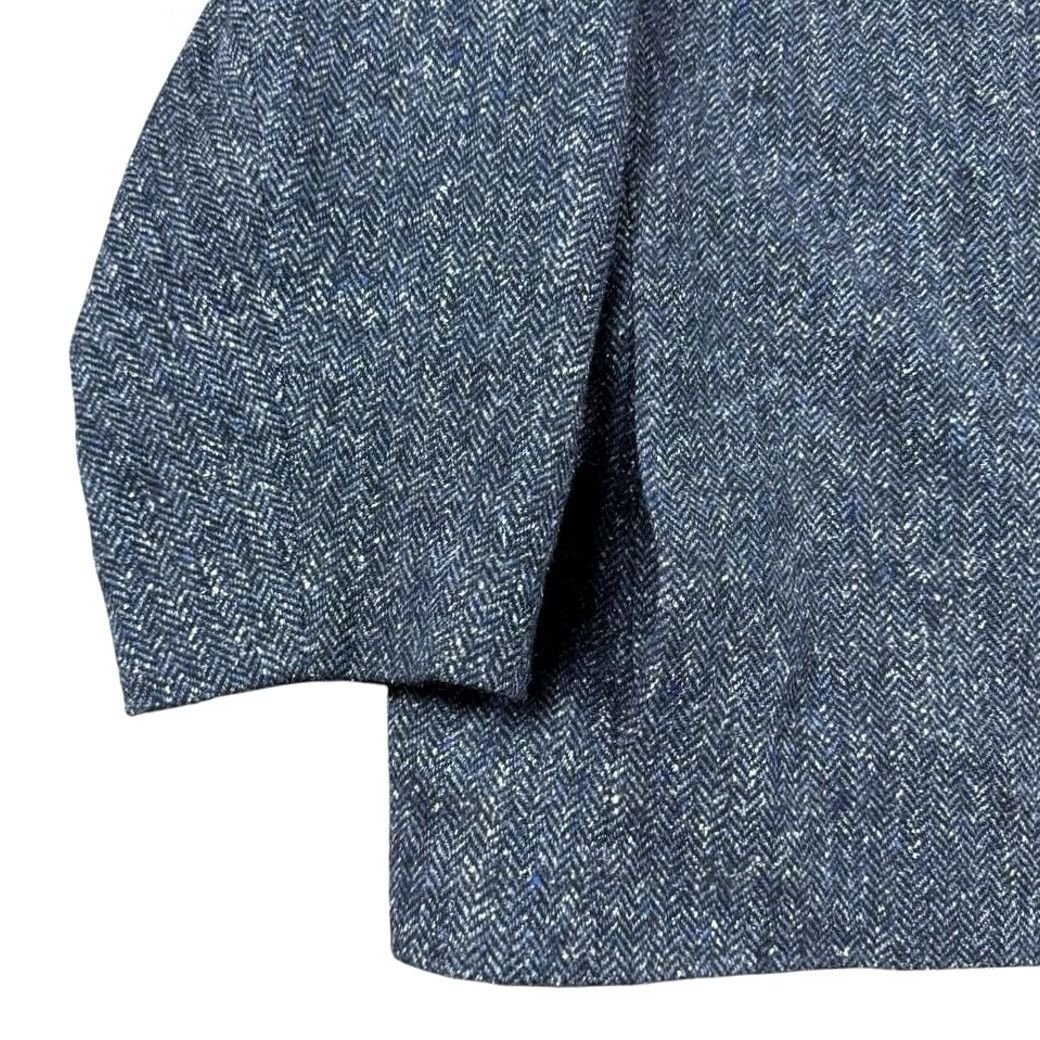 Talbots VINTAGE Talbots Wool Jacket Womens 22W Herringbone Silk Coat Faux Fur Retro Glam Jacket Coat Size 3XL / US 20-22 - 5 Thumbnail