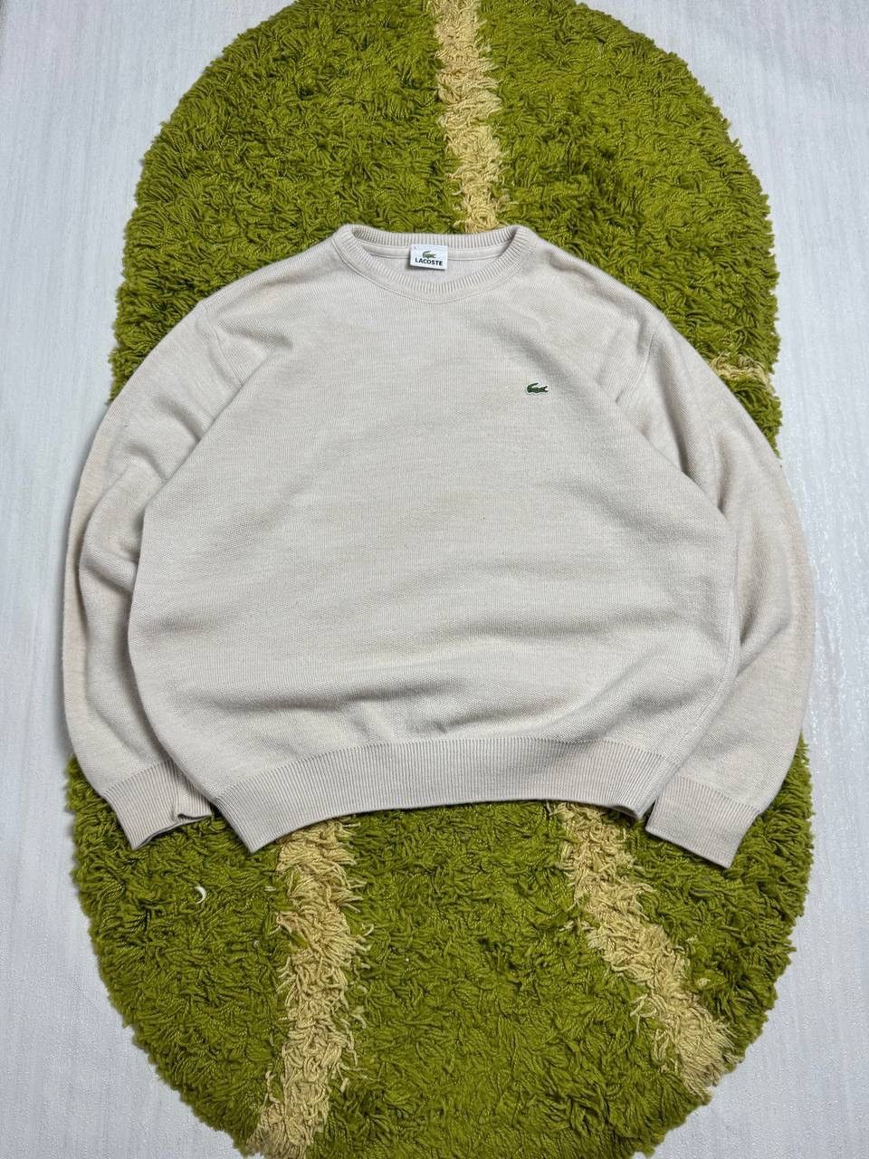 Lacoste × Vintage 🇫🇷 Vintage 90s Lacoste Wool Sweater made in France Rare Retro Size US L / EU 52-54 / 3 - 1 Thumbnail
