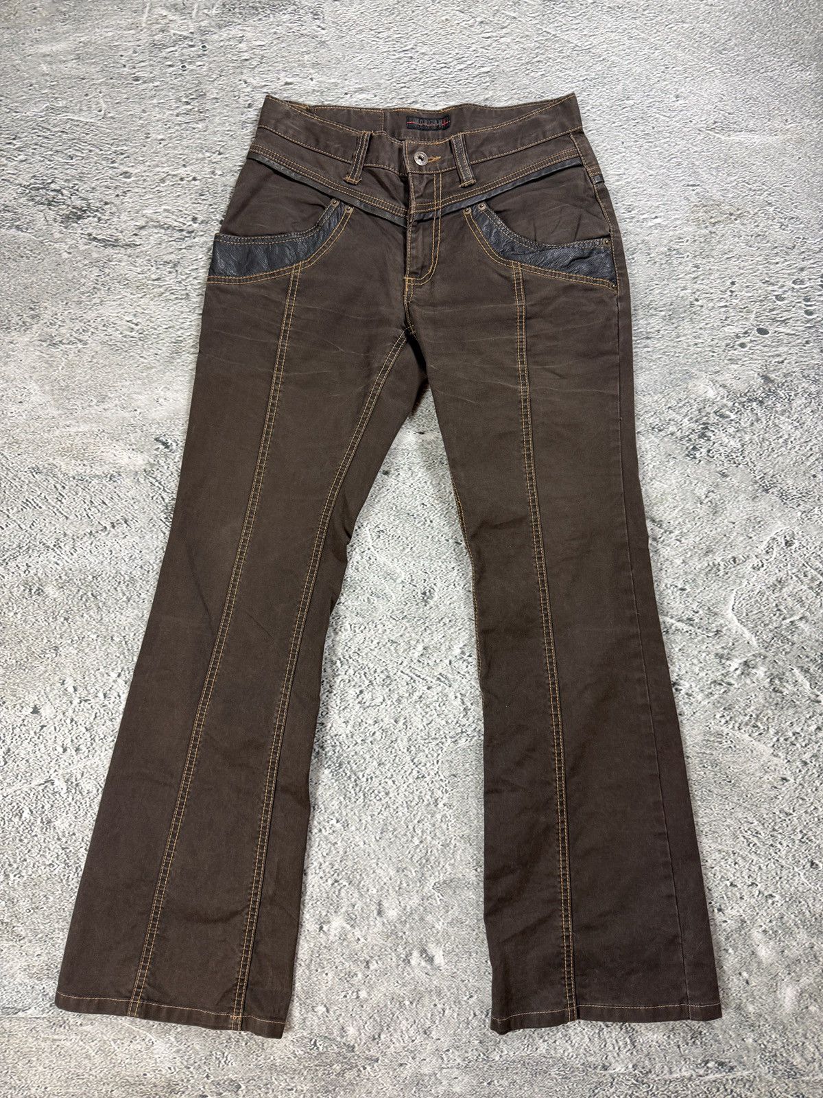 Morgan Homme Morgan Homme Y2K jeans flared brown Size 28" / US 6 / IT 42 - 1 Thumbnail