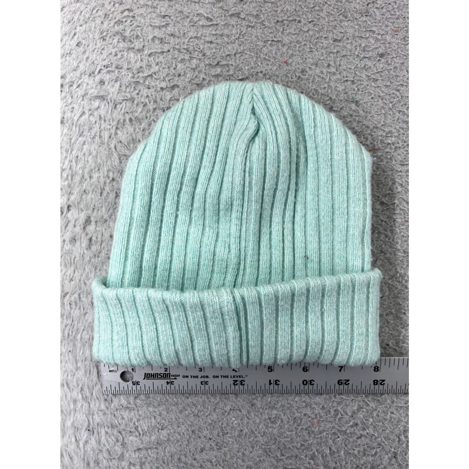 Vintage Time And Tru Beanie Toque Womens One Size Light Blue Knit Polyester Blend Winter Ski Size ONE SIZE - 2 Thumbnail