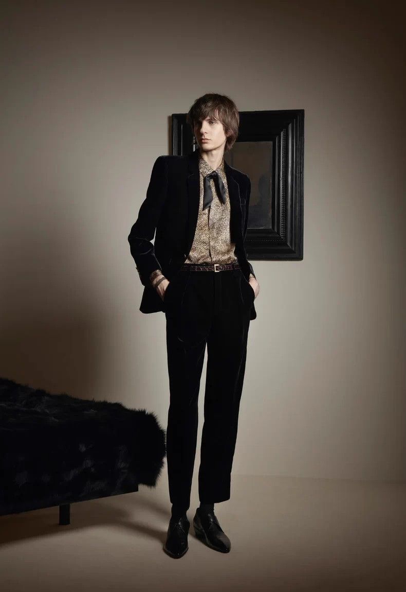 Saint Laurent Paris Saint Laurent Paris size 37 20fw Show Mulberry Silk Carame Size US M / EU 48-50 / 2 - 9 Thumbnail