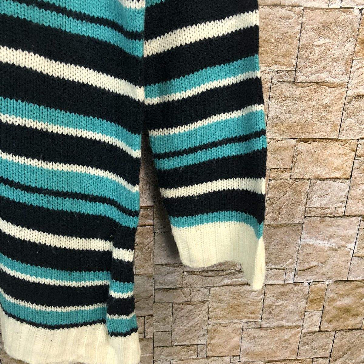 Designer × Japanese Brand × OVER THE STRiPES Cecil Mcbee Green Stripe Knitwear #A766 Size M / US 6-8 / IT 42-44 - 8 Thumbnail