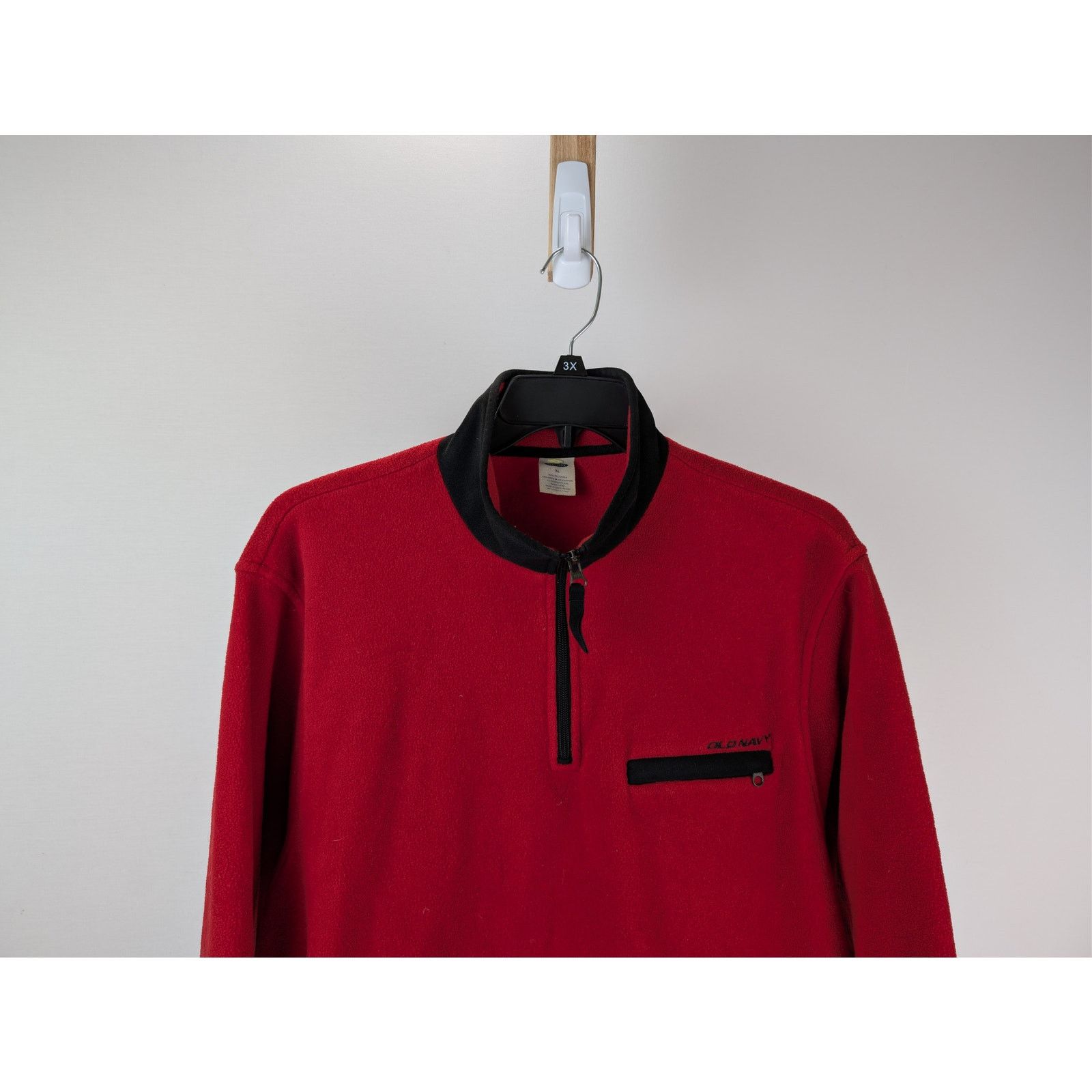 Old Navy o1rshd1 Fleece Quarter-Zip Pullover Jacket in Red Size US XL / EU 56 / 4 - 3 Thumbnail